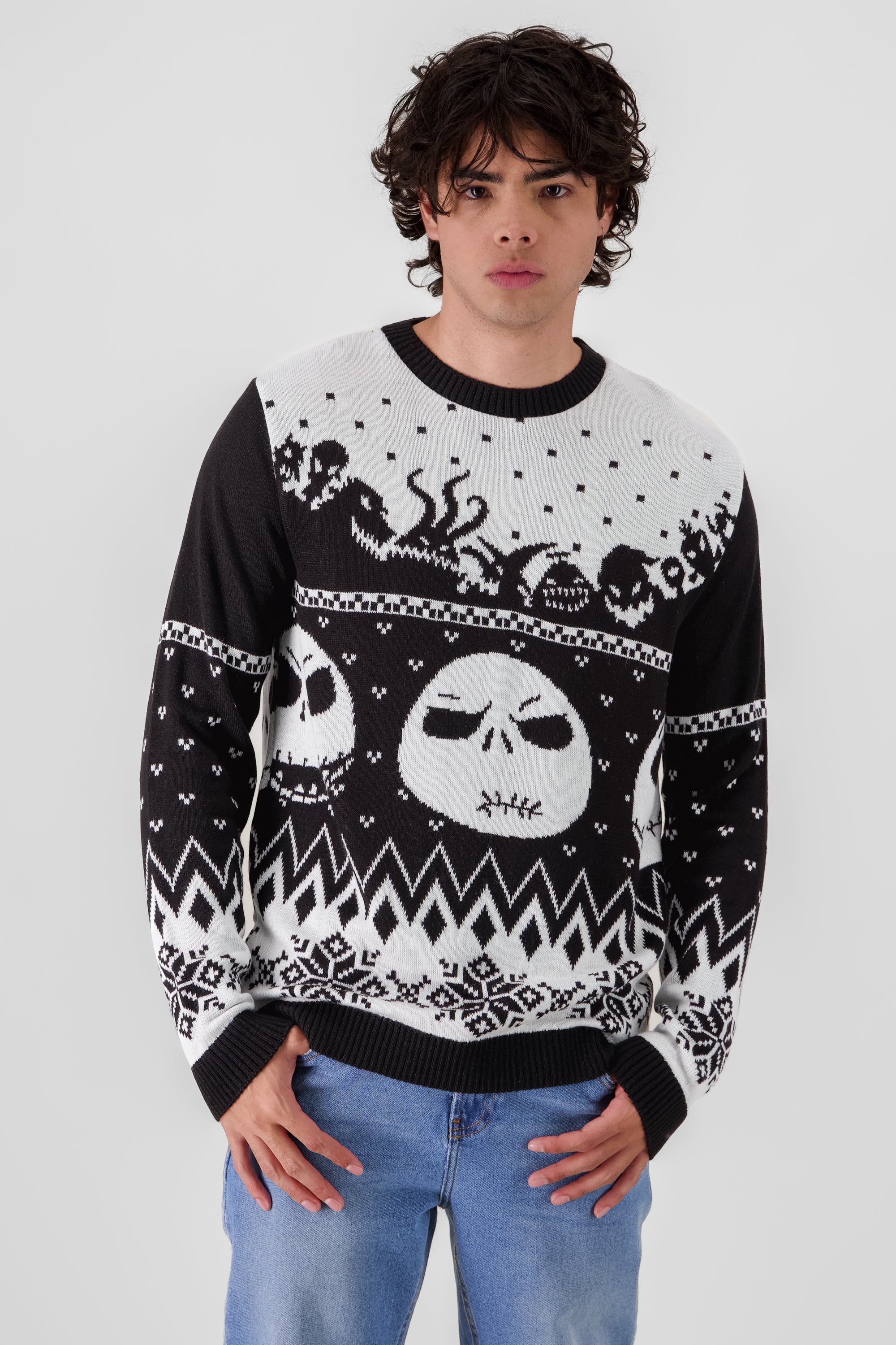 Sweater jack skellington NEGRO COMBO