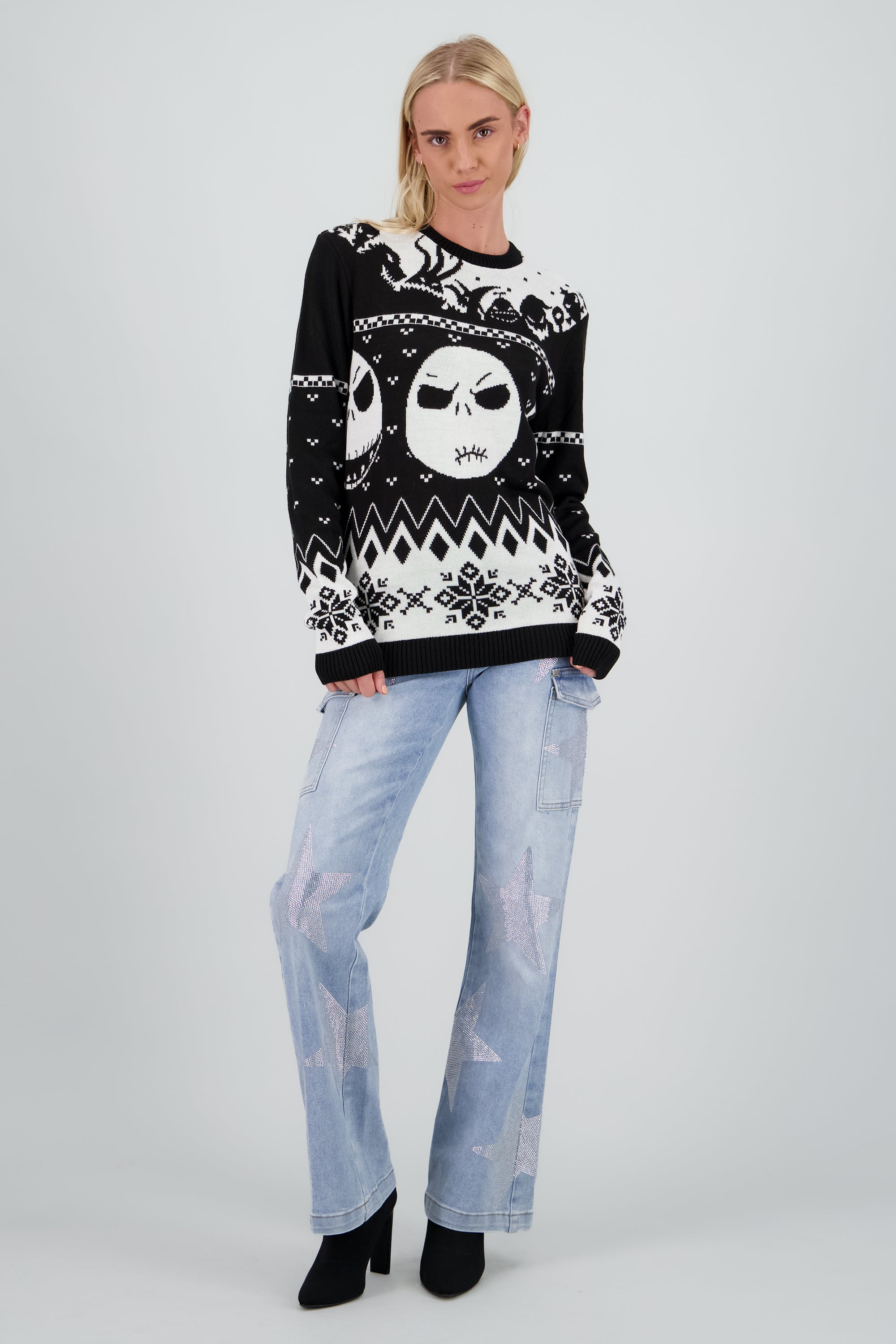 Sueter Navideño jack skellington NEGRO COMBO