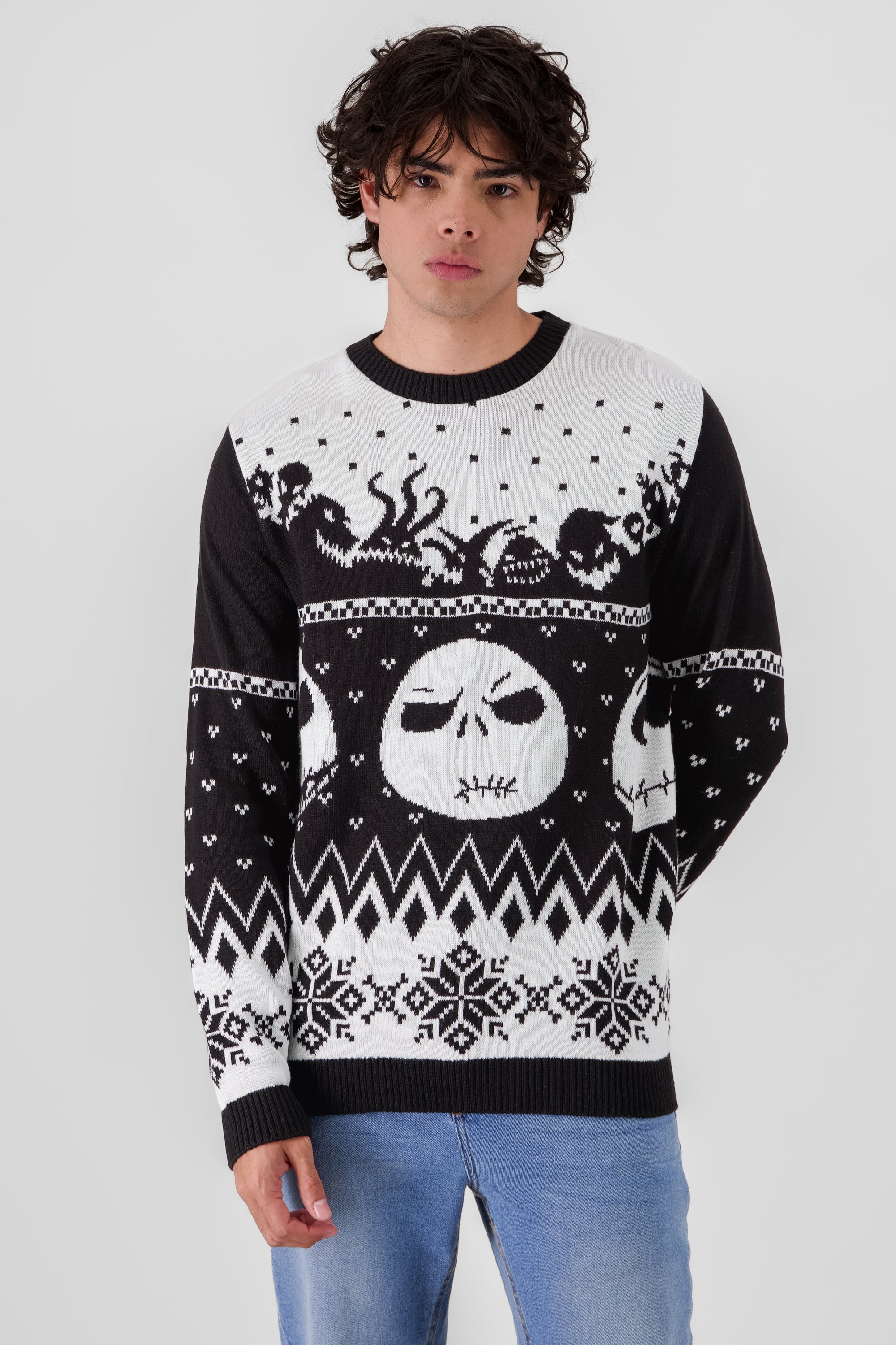 Sweater jack skellington NEGRO COMBO
