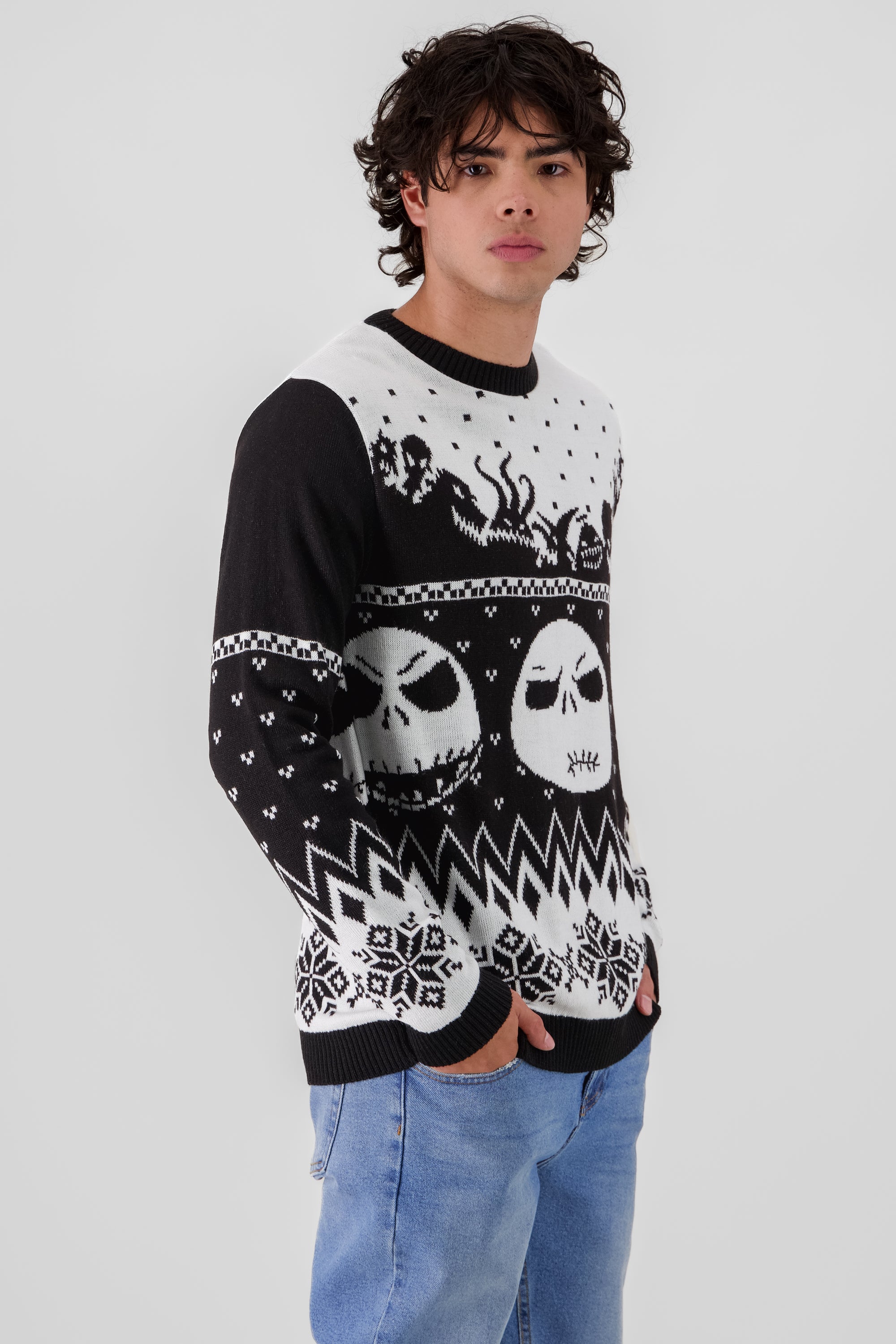 Sweater jack skellington NEGRO COMBO