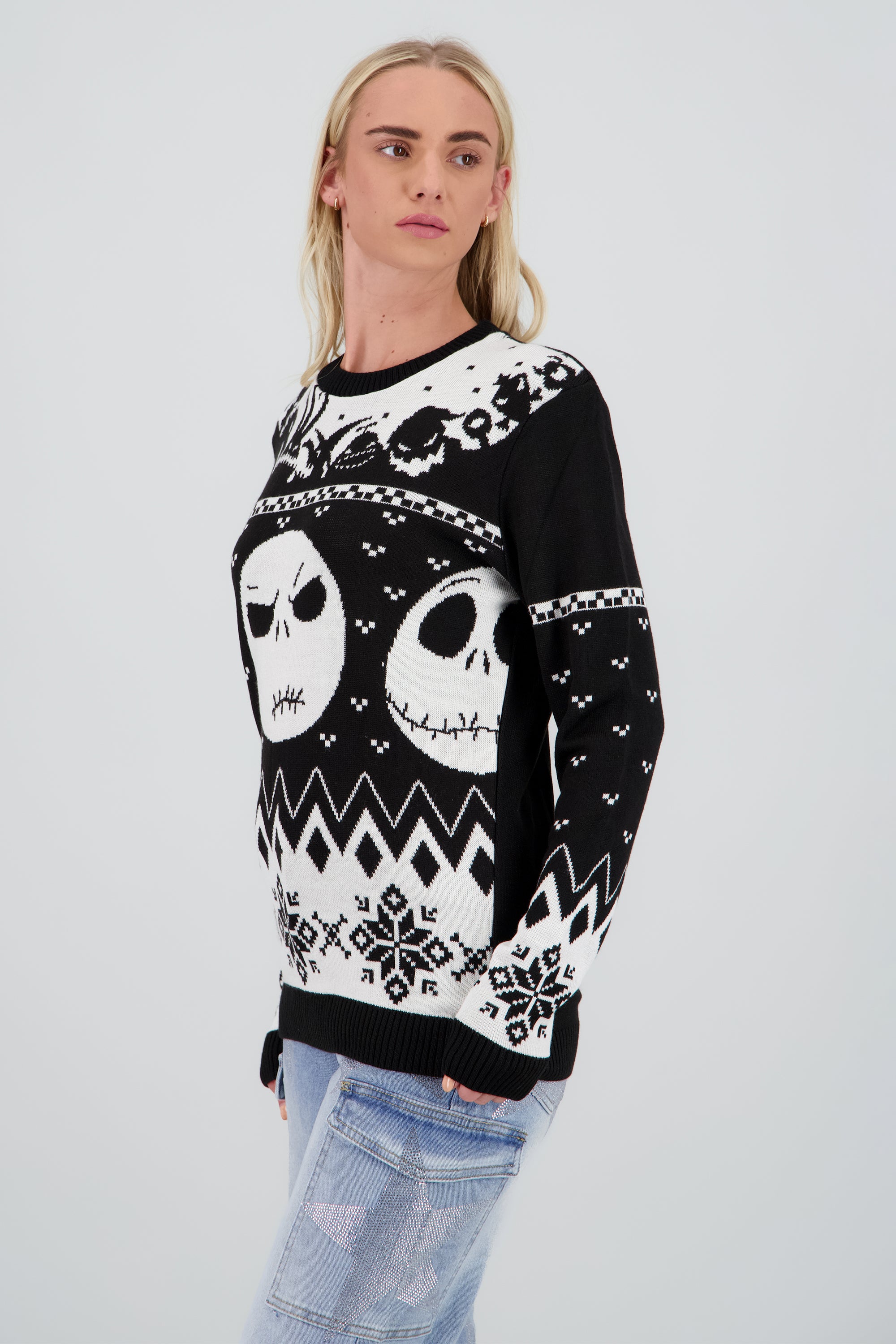 Sueter Navideño jack skellington NEGRO COMBO