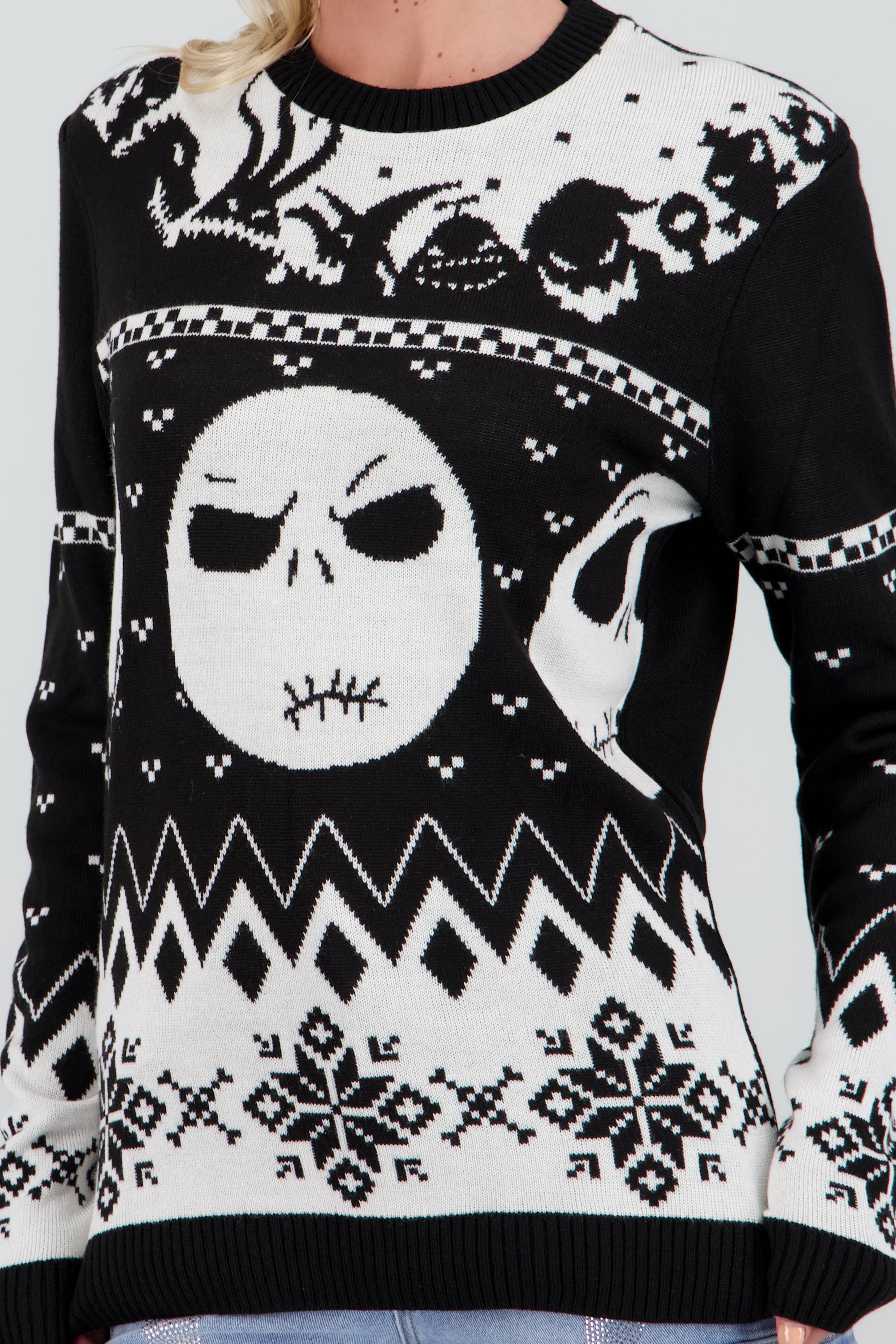 Sueter Navideño jack skellington NEGRO COMBO