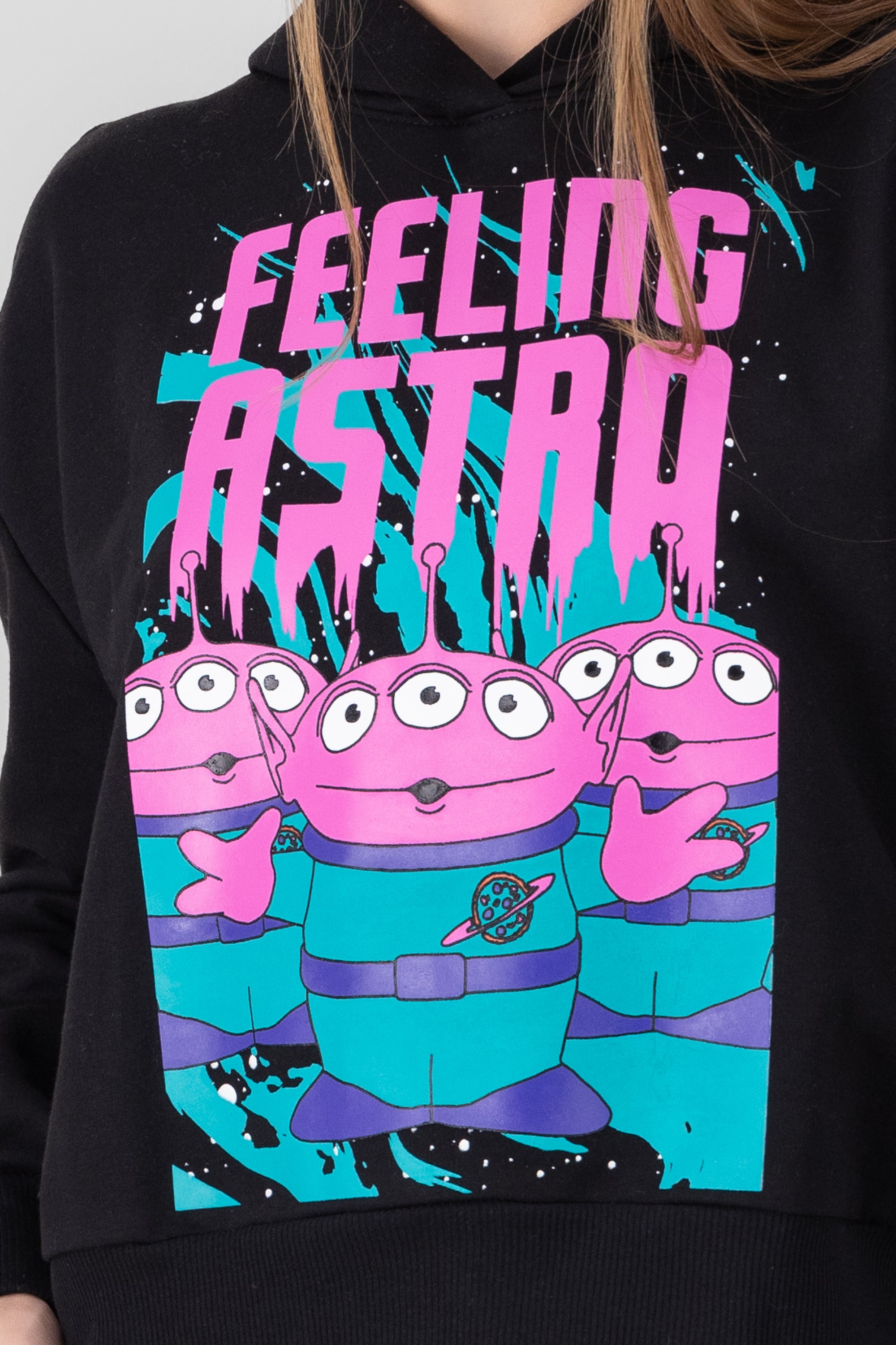 Sudadera feeling astro gorro NEGRO