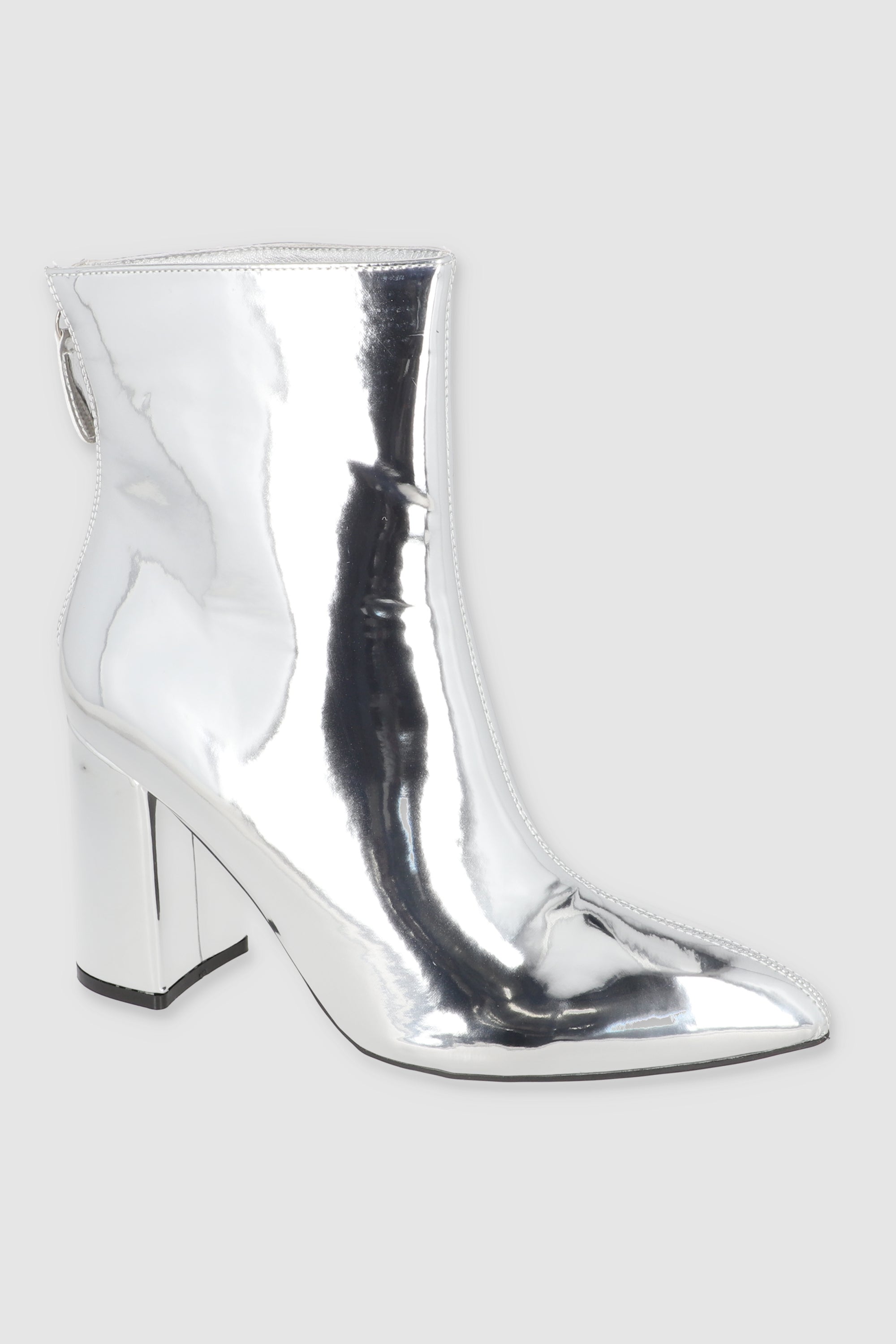 Botin pointy metalico PLATA