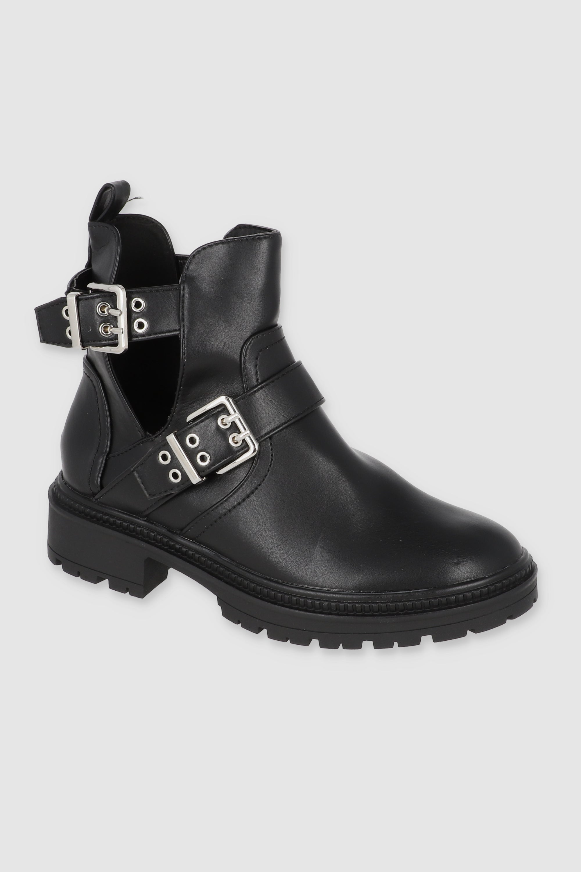 BOTIN CORTE HEBILLAS NEGRO