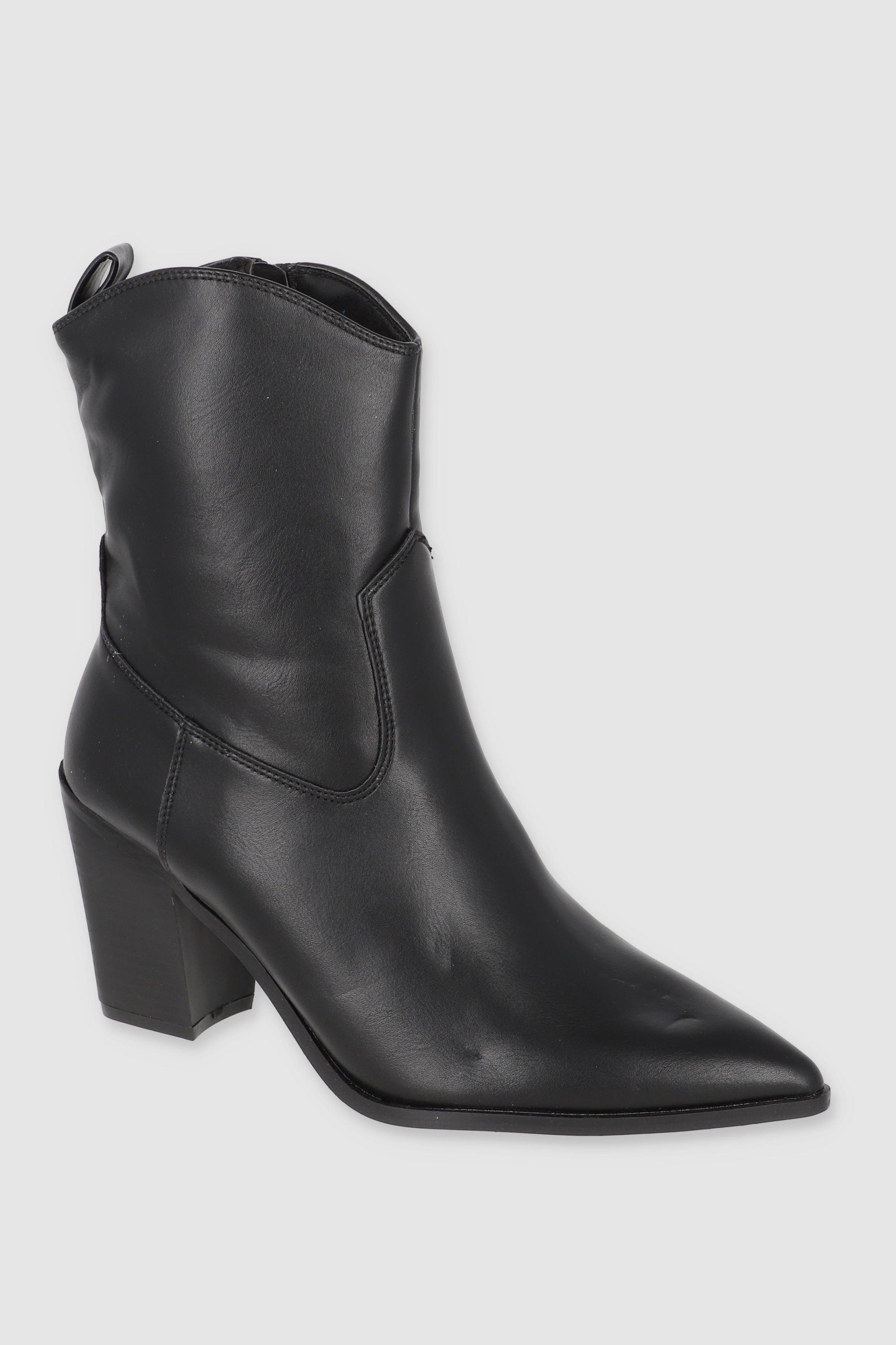 BOTIN VAQUERO CORTO NEGRO