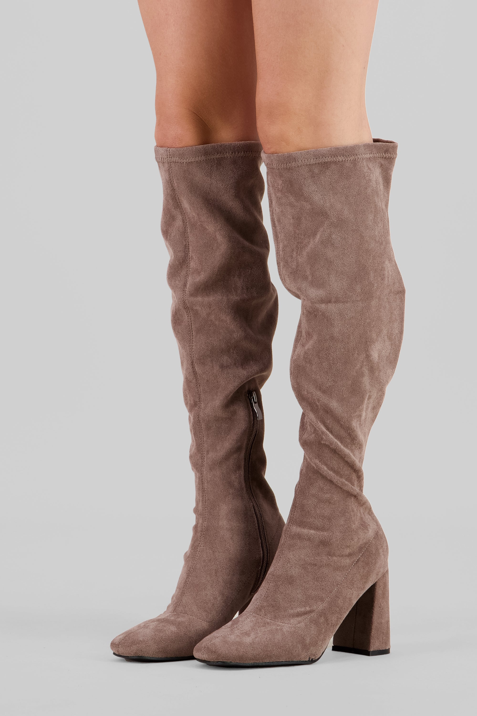 Bota over the knee durazno TAUPE