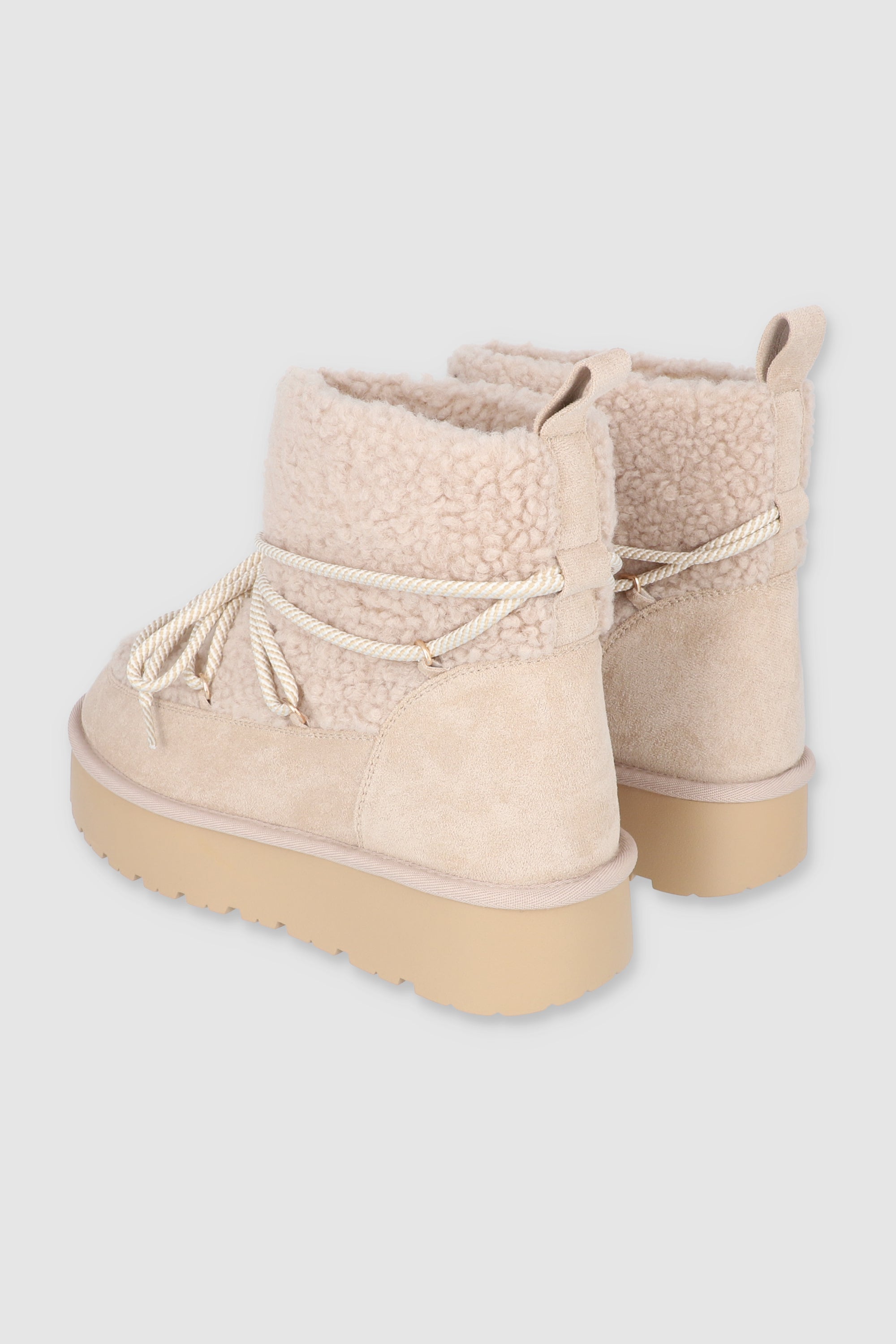 Bota invierno nieve cordón TAUPE