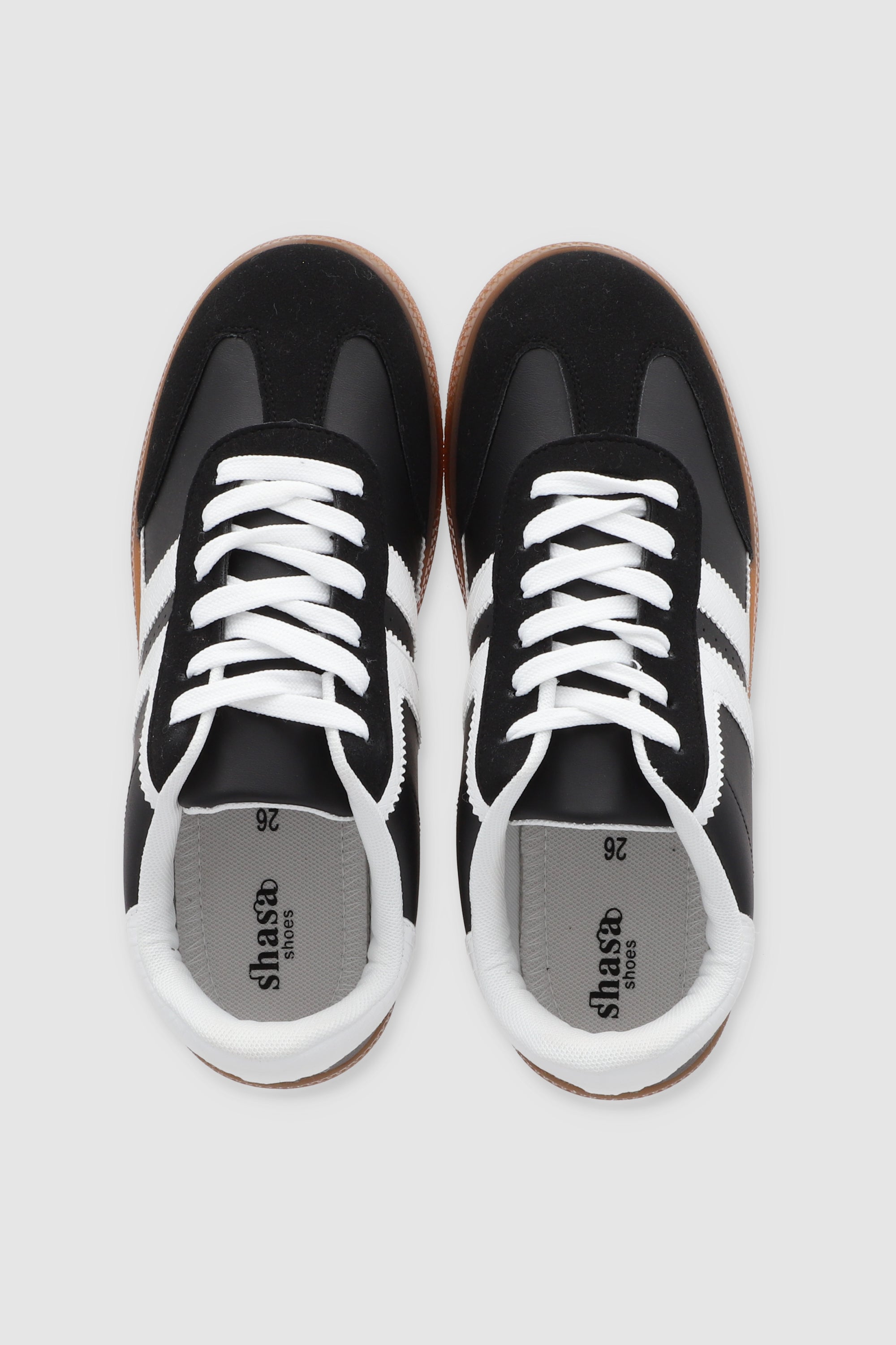 Tenis casual doble linea lateral NEGRO