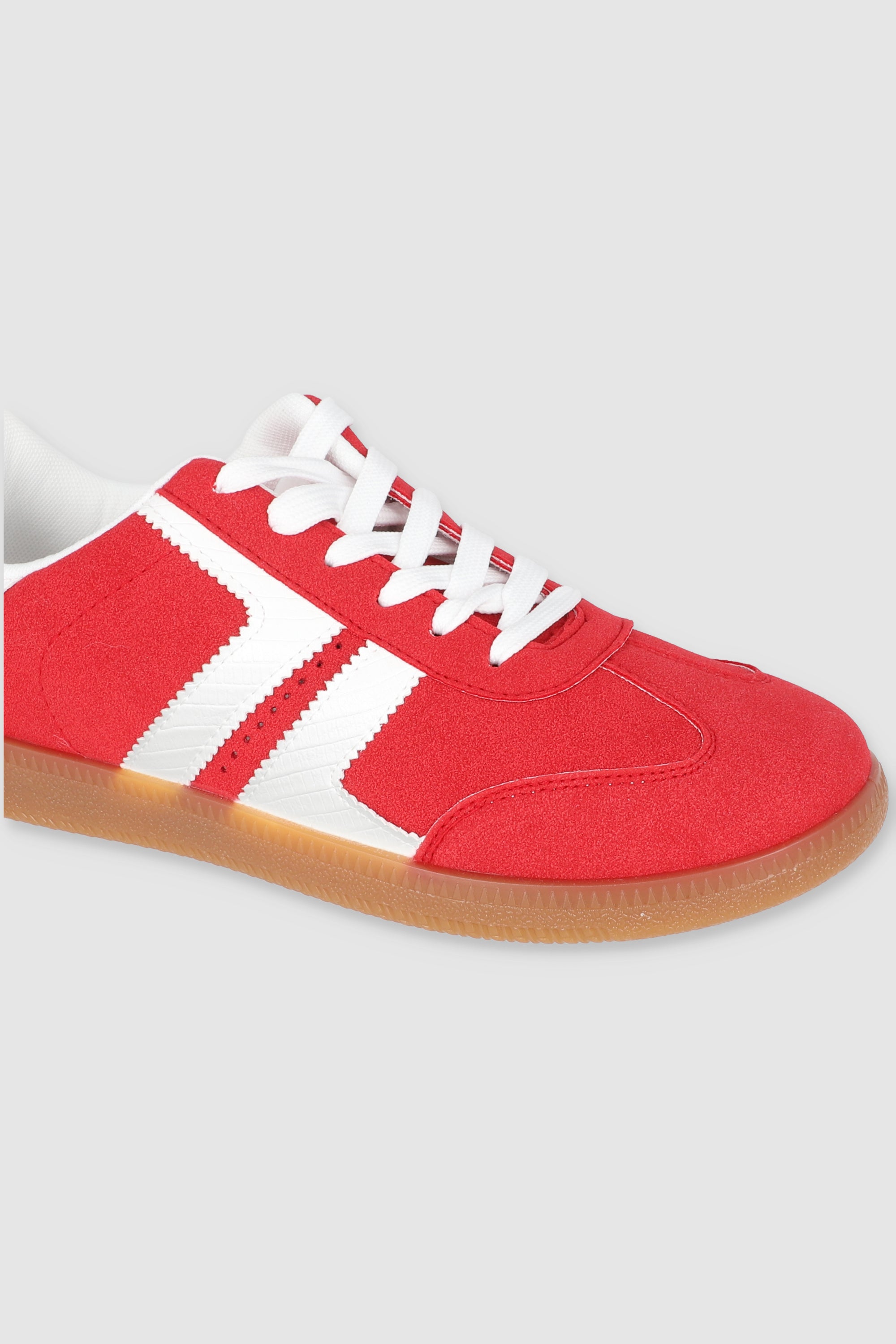 Tenis casual doble linea lateral ROJO