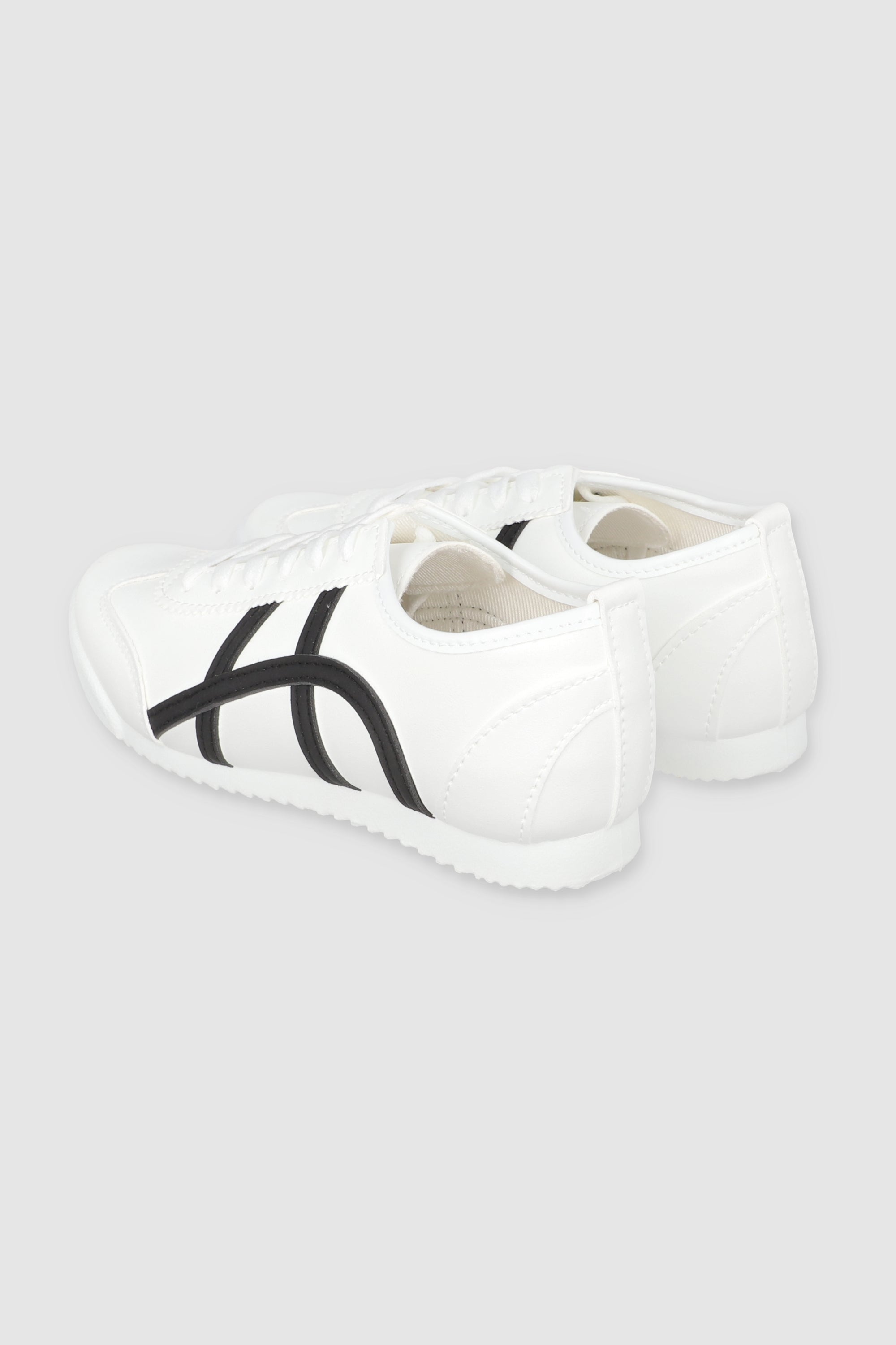 Tenis casual lineas retro BLANCO