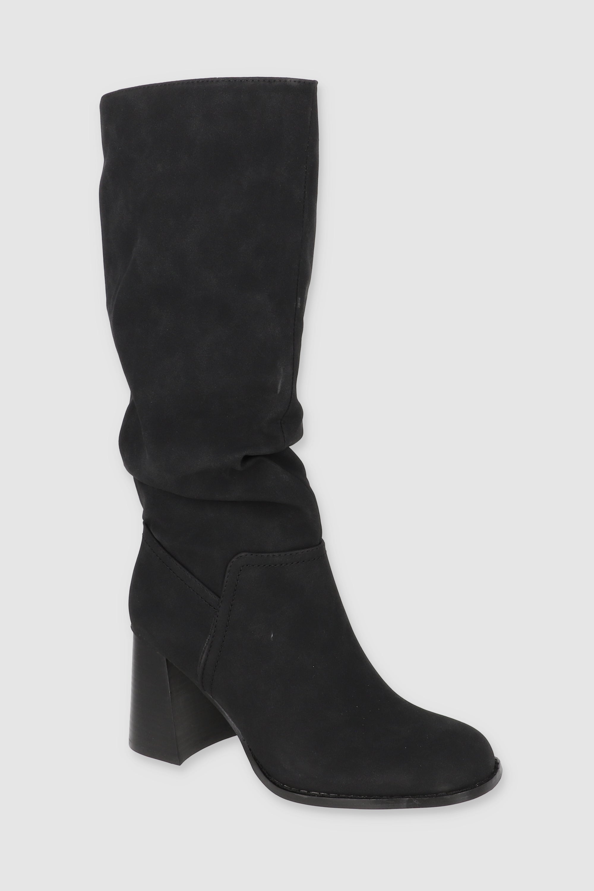 Bota slouchy tacon bloque NEGRO