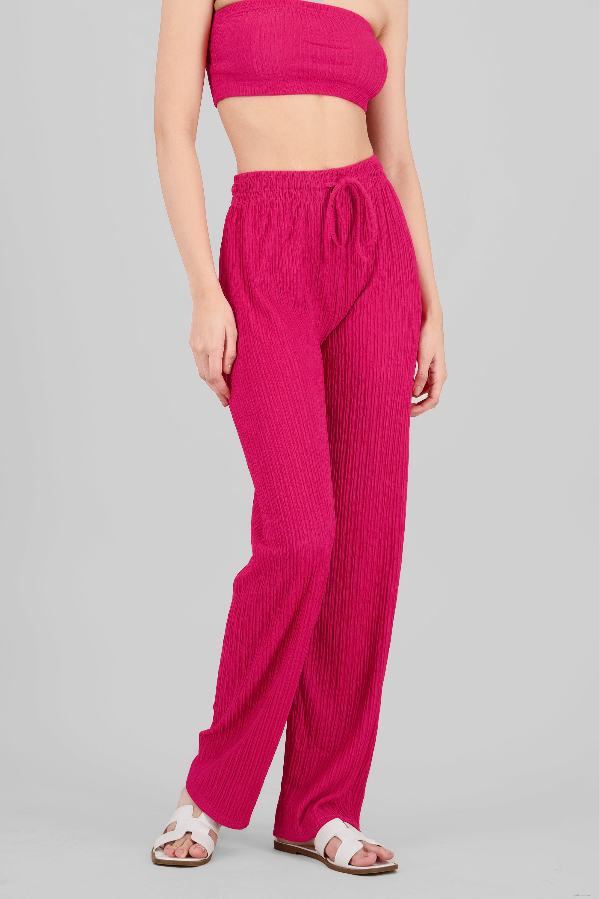 Pantalon amplio textura FIUSHA