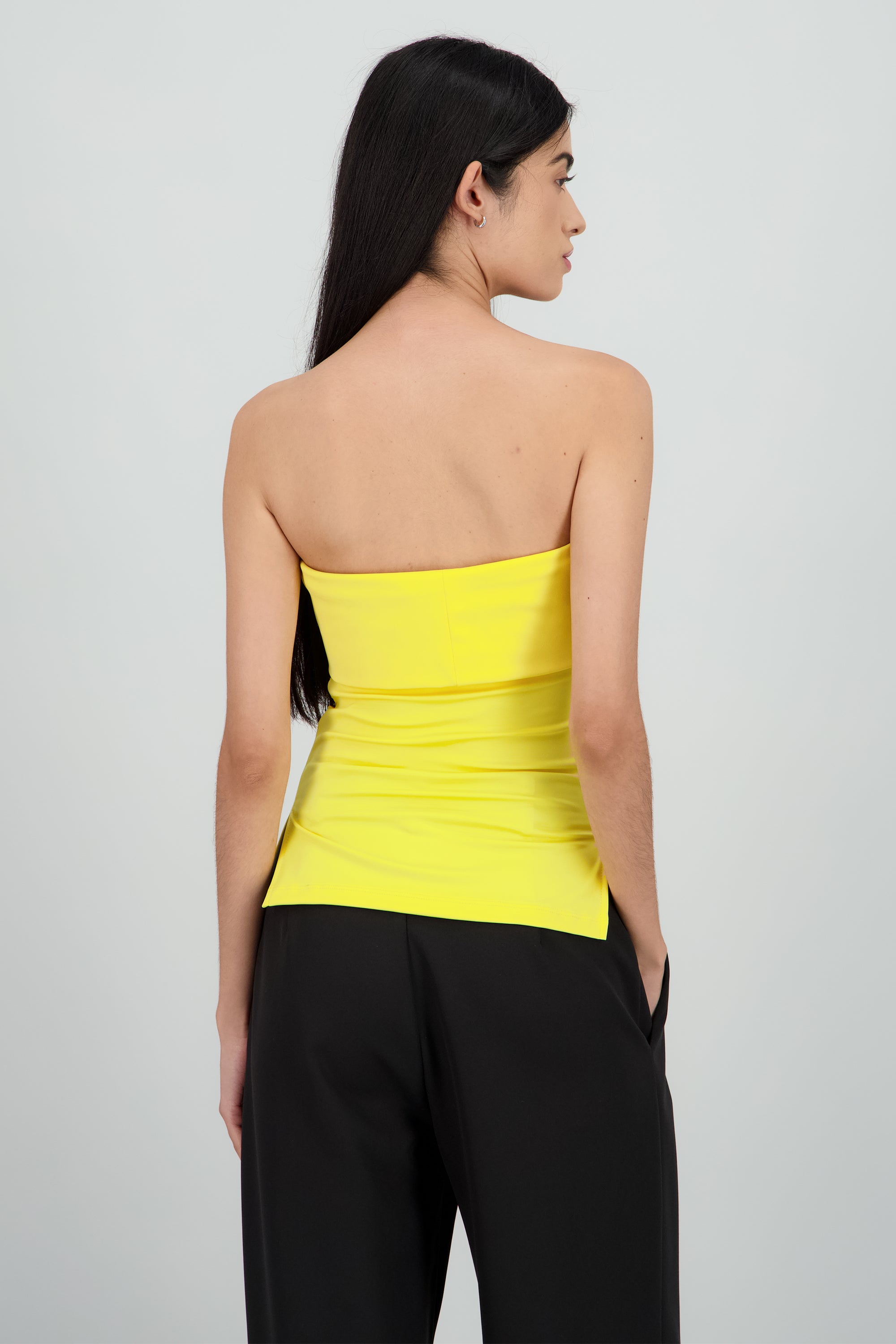 Top tubo con dobles escote Hypsters AMARILLO