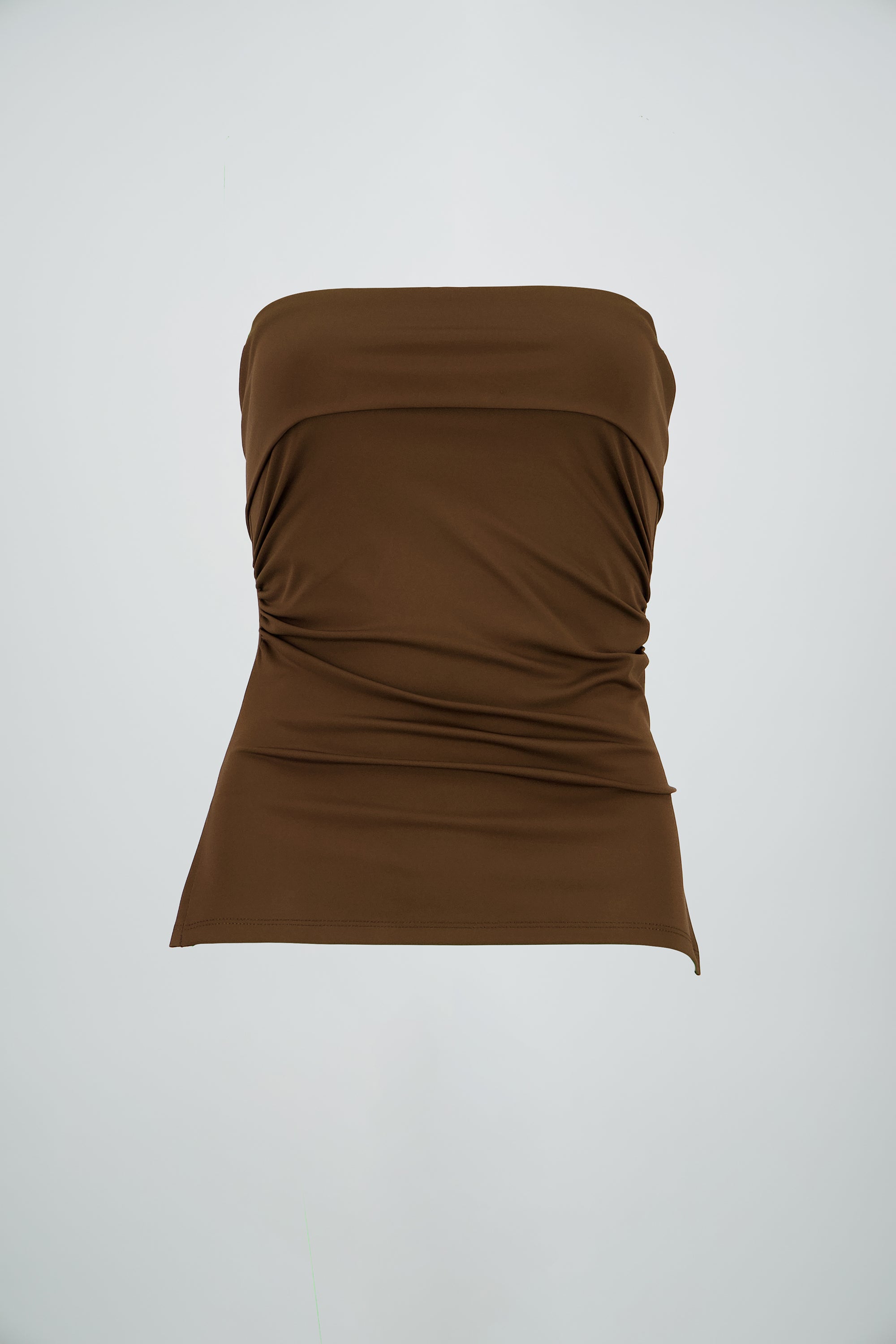 Top tubo con dobles escote Hypsters CHOCOLATE