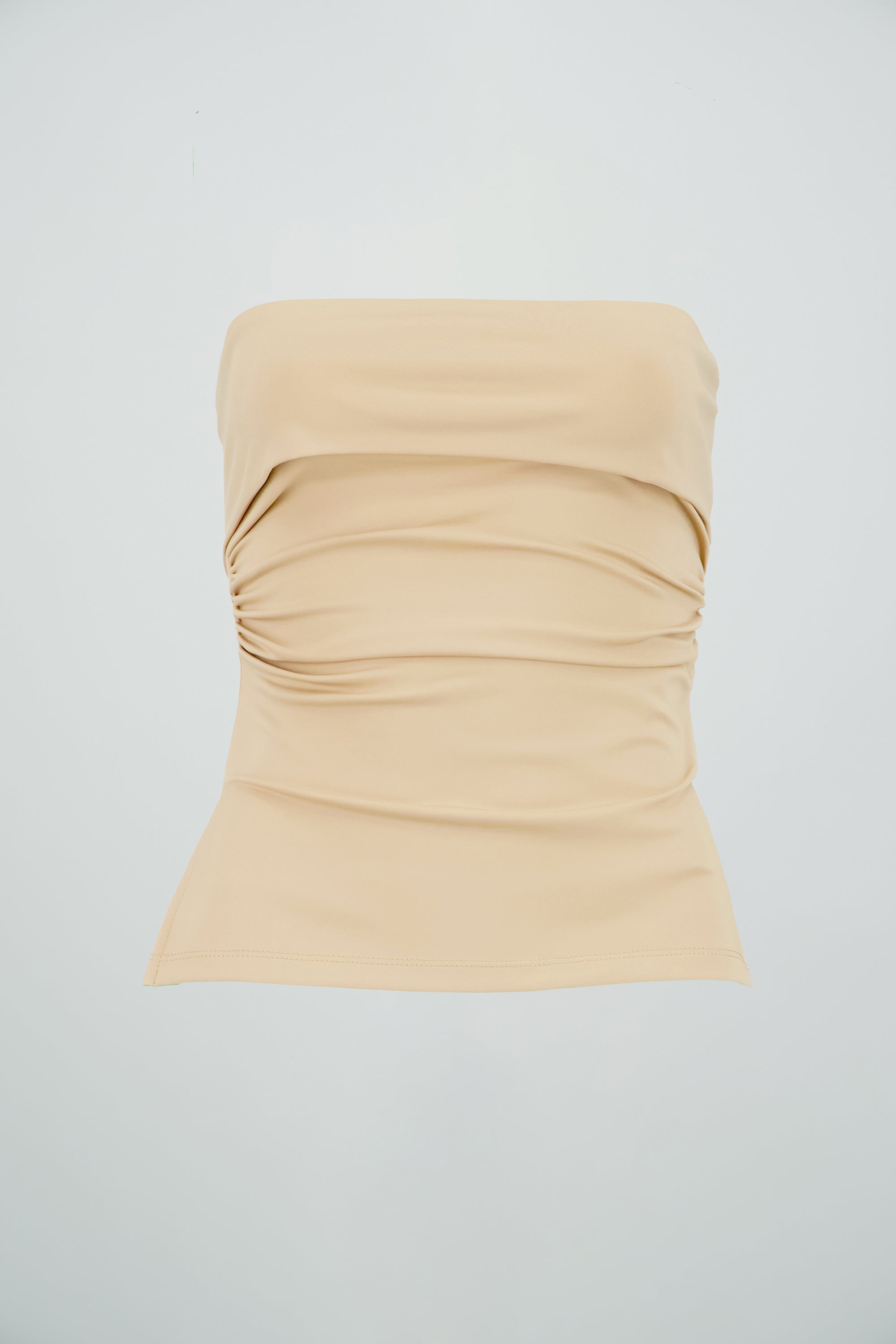 Top tubo con dobles escote Hypsters TAN