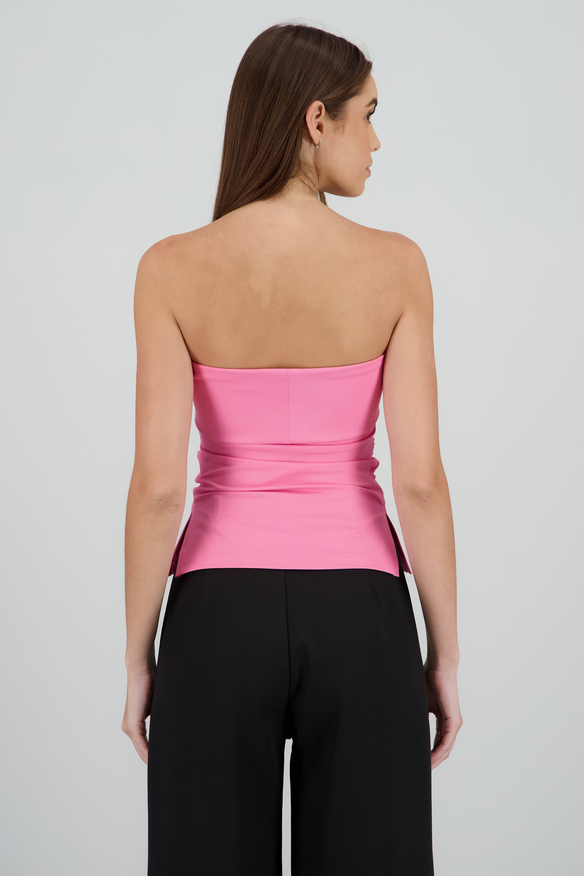 Top tubo con dobles escote Hypsters ROSA COMBO
