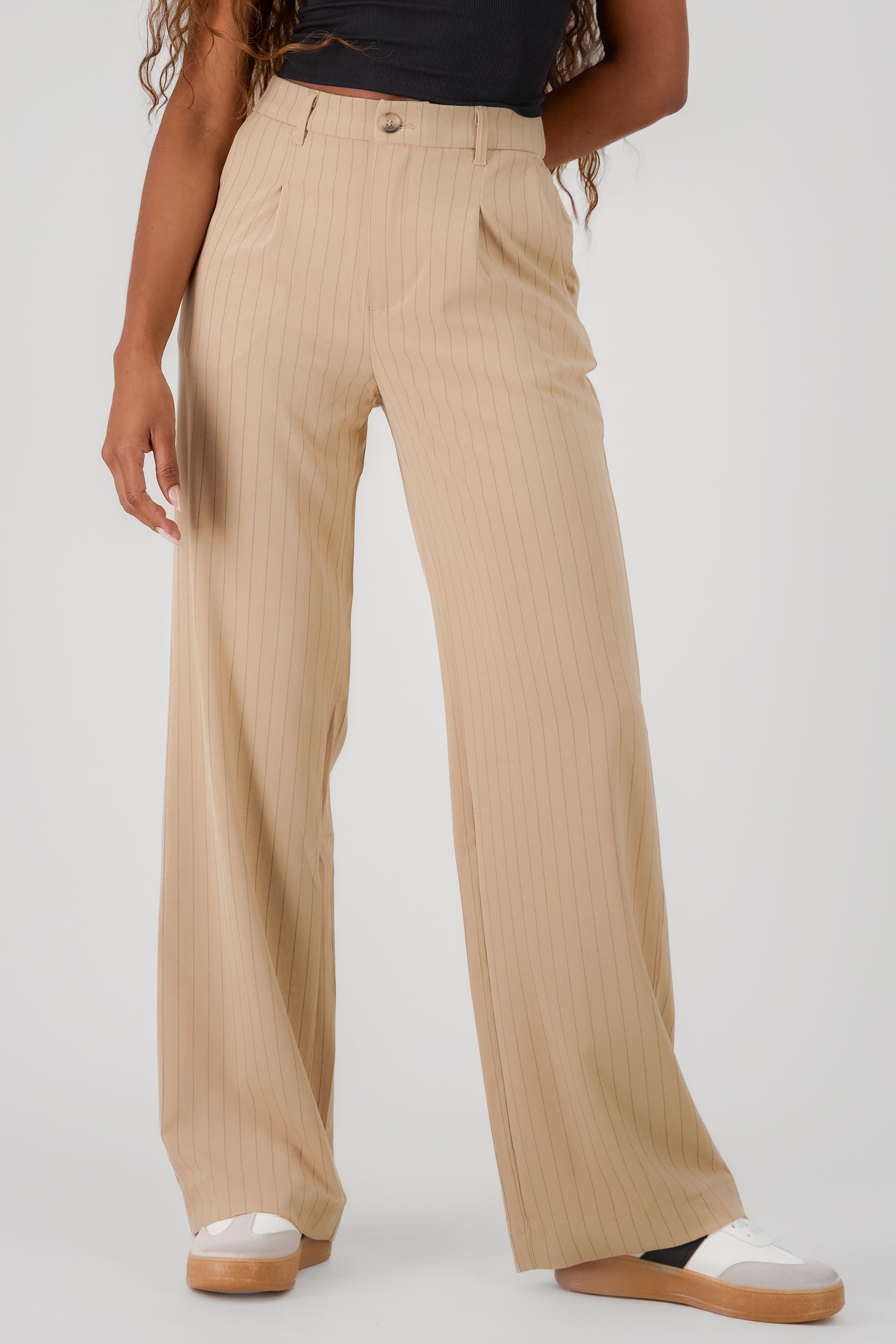 Pantalon rayas liso KHAKI