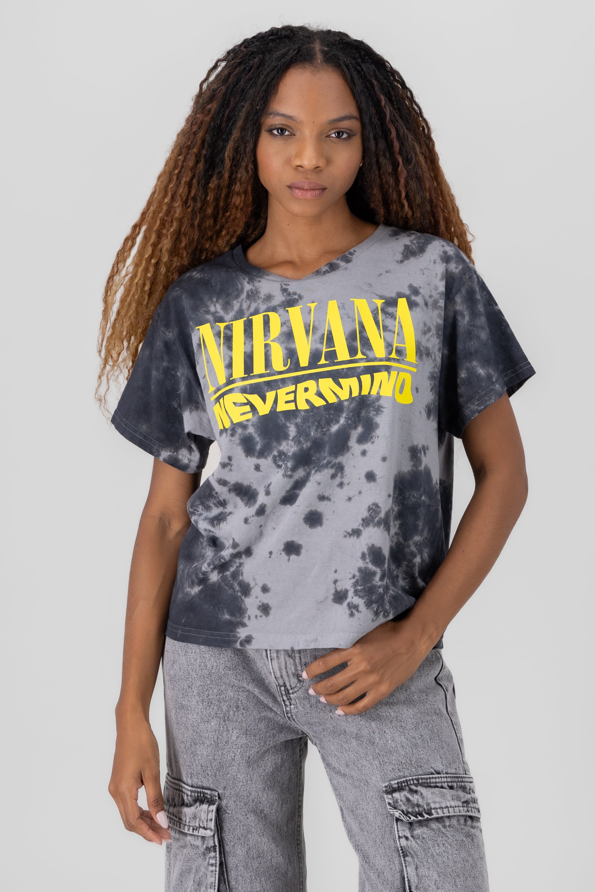 Playera Nirvana tie dye NEGRO COMBO