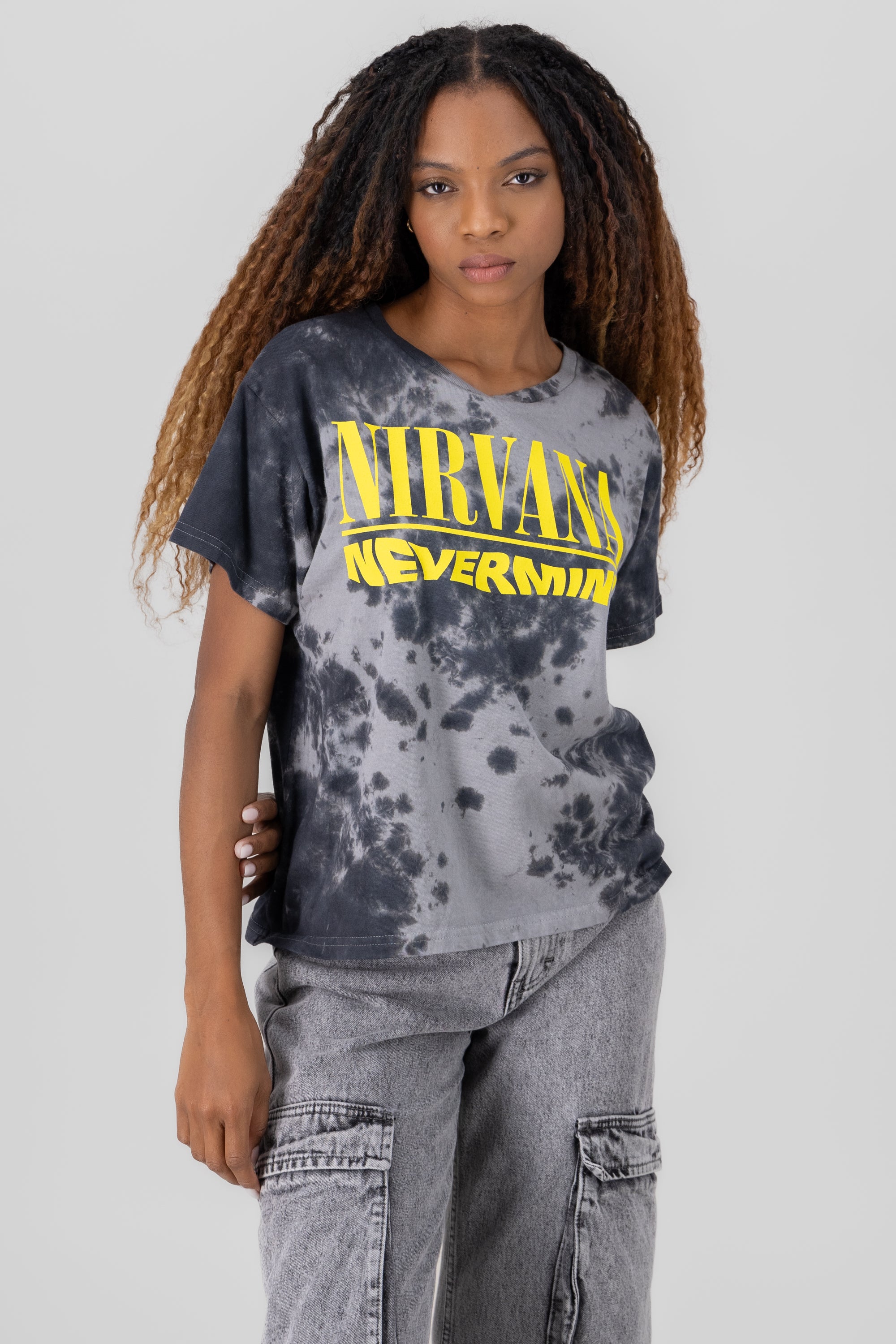 Playera Nirvana tie dye NEGRO COMBO