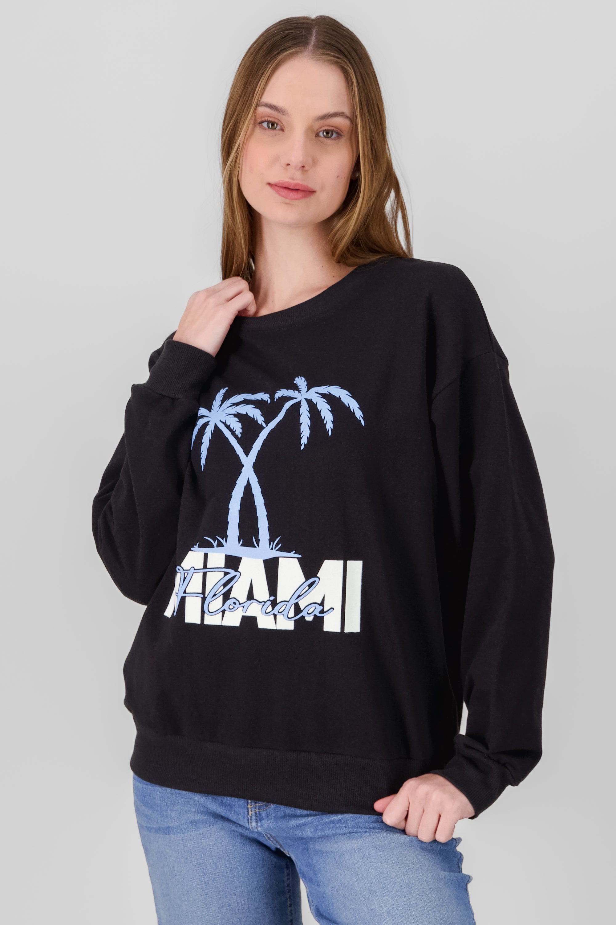 Sudadera oversize miami NEGRO