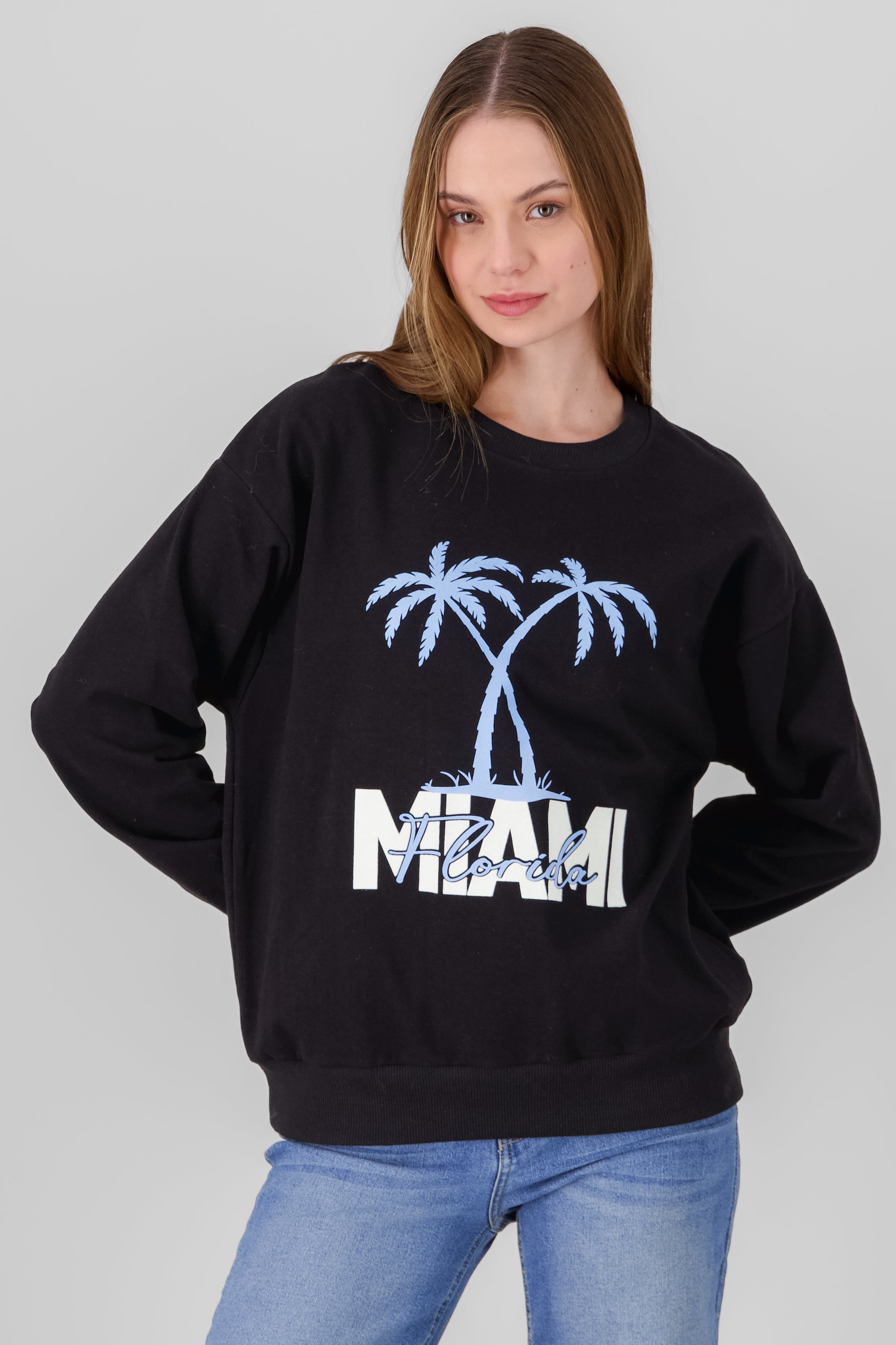 Sudadera oversize miami NEGRO