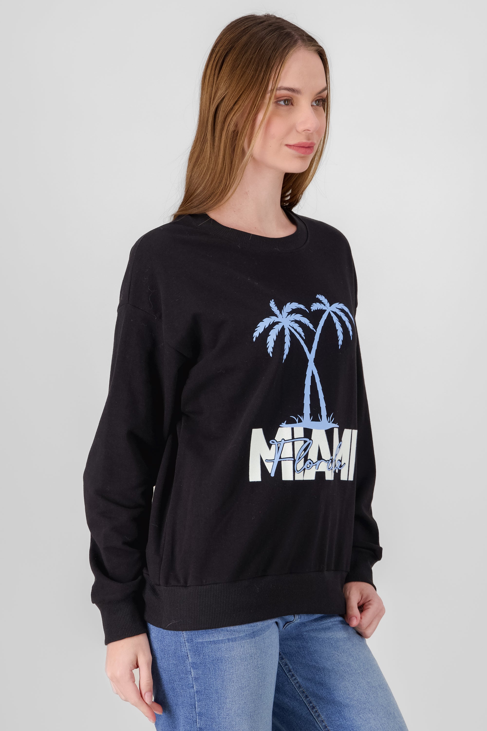 Sudadera oversize miami NEGRO