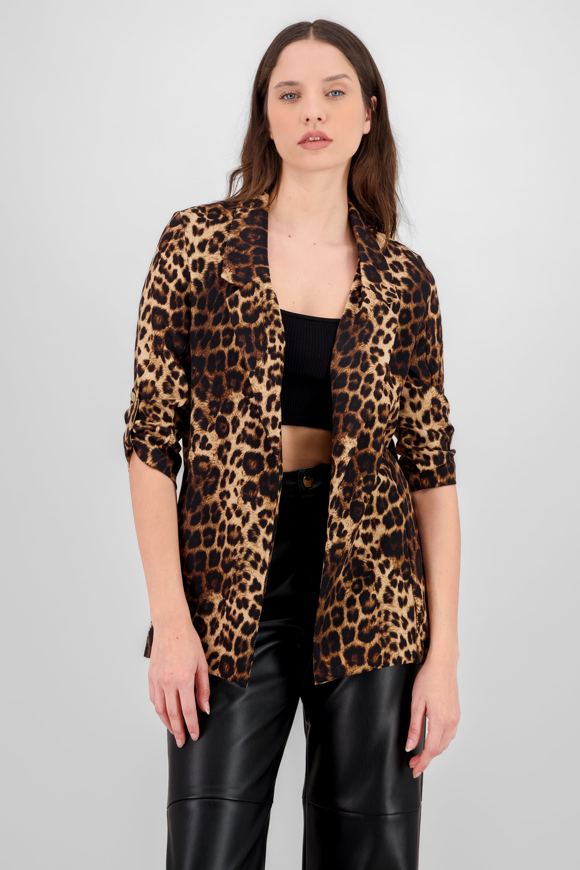 Saco detalle manga animal print CAFE COMBO