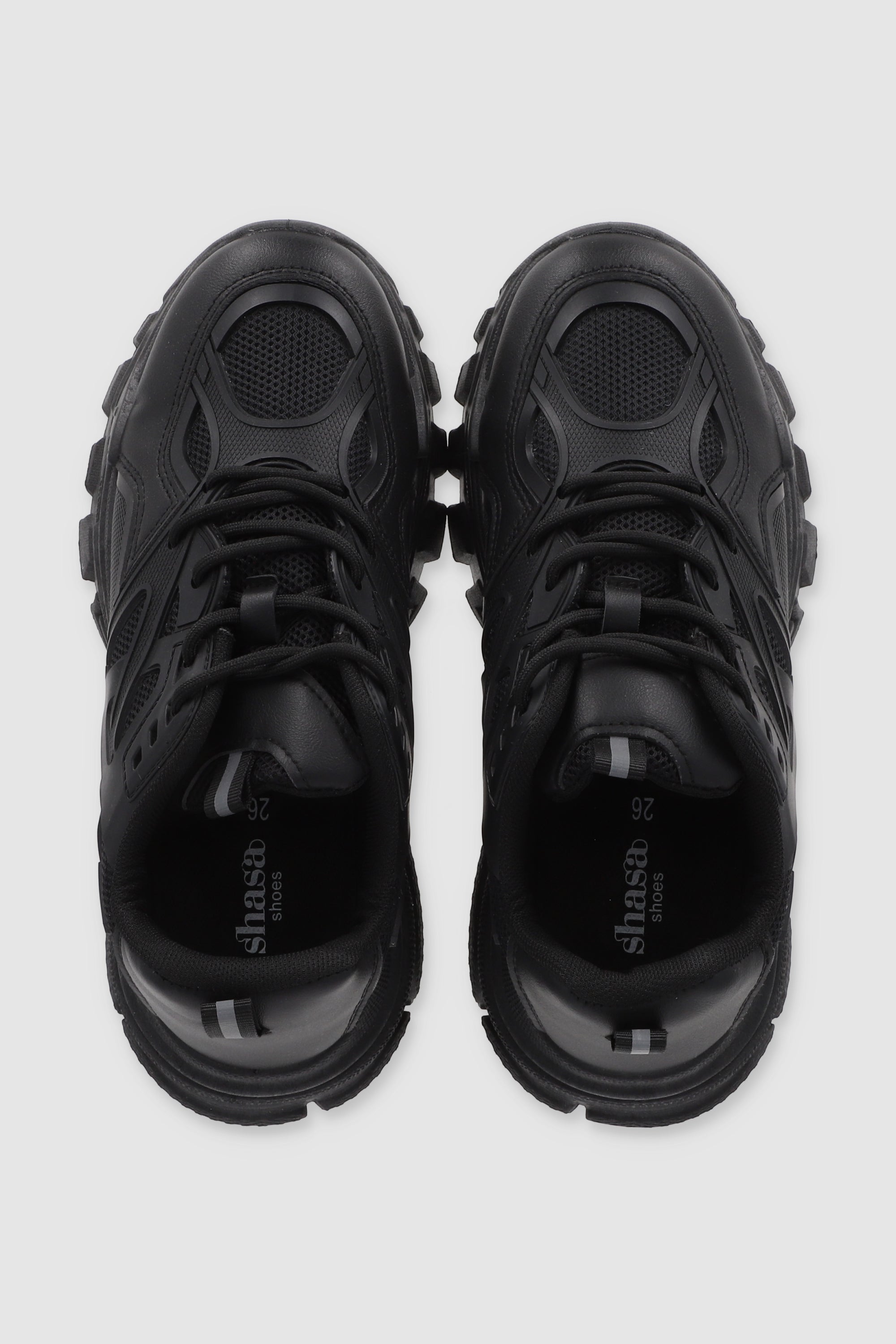 Tenis runner materiales contraste NEGRO