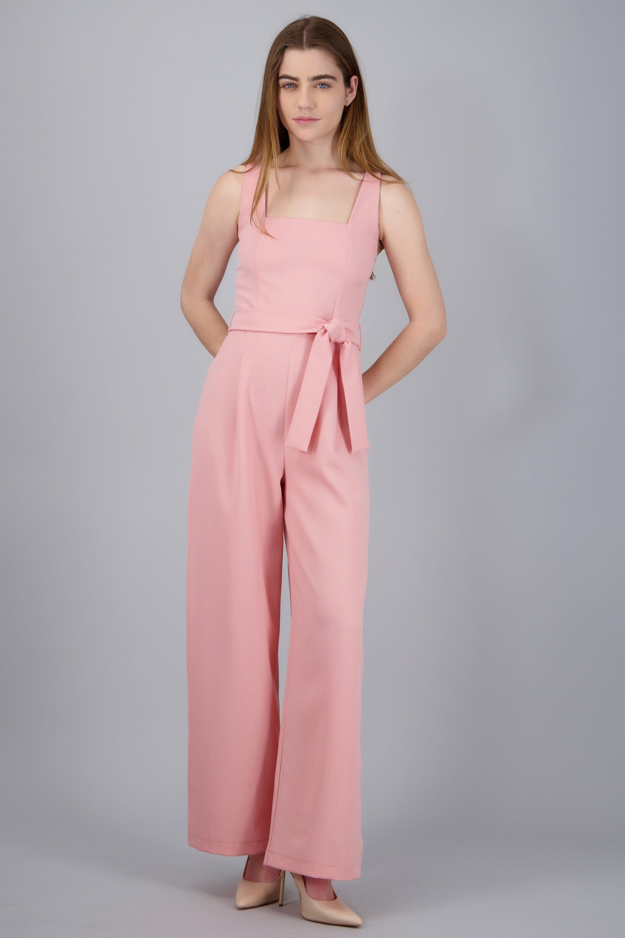 JUMPSUIT TIRANTES DET CINTURON CORAL