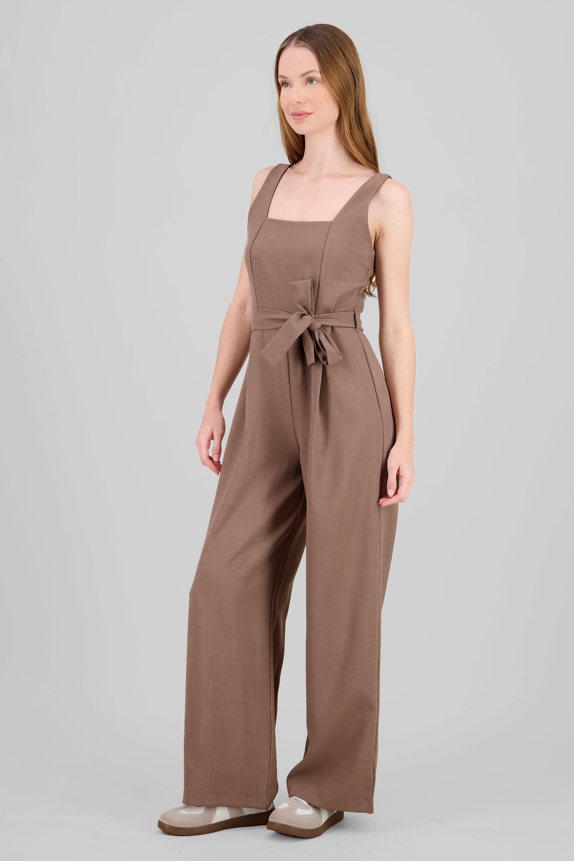 Jumpsuit tirantes detalle cinturon TAUPE