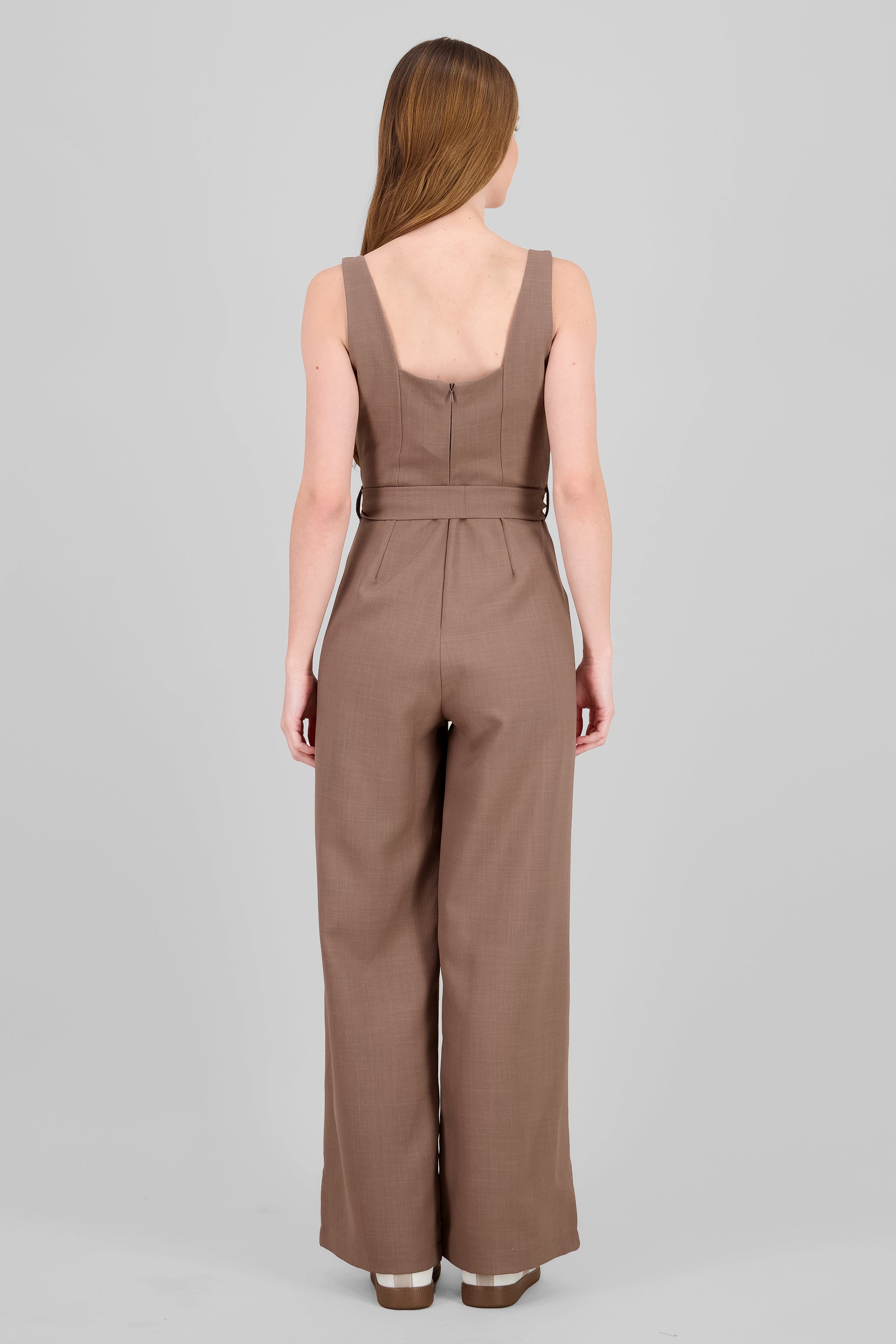 Jumpsuit tirantes detalle cinturon TAUPE