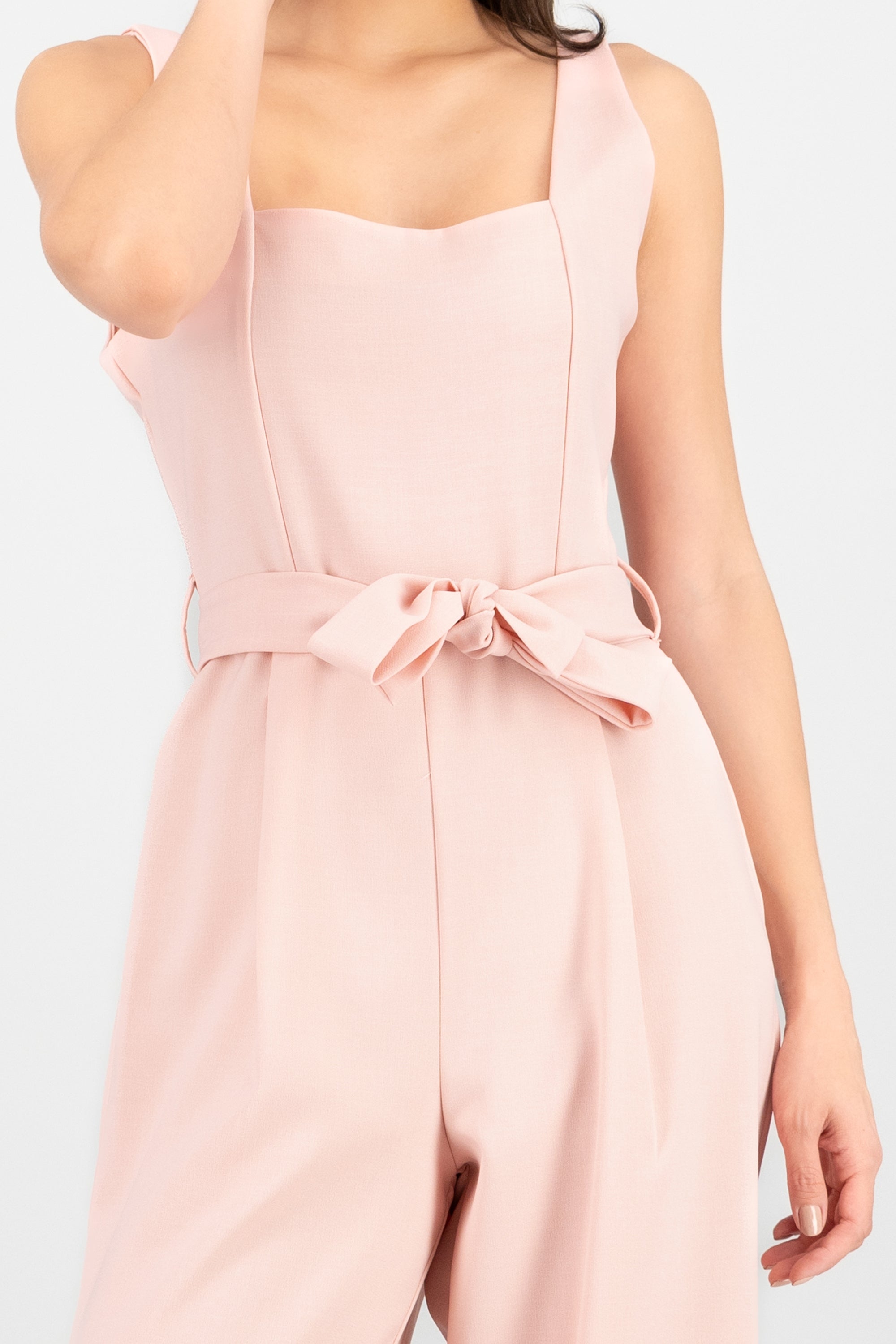 Jumpsuit tirantes detalle cinturon ROSA PASTEL