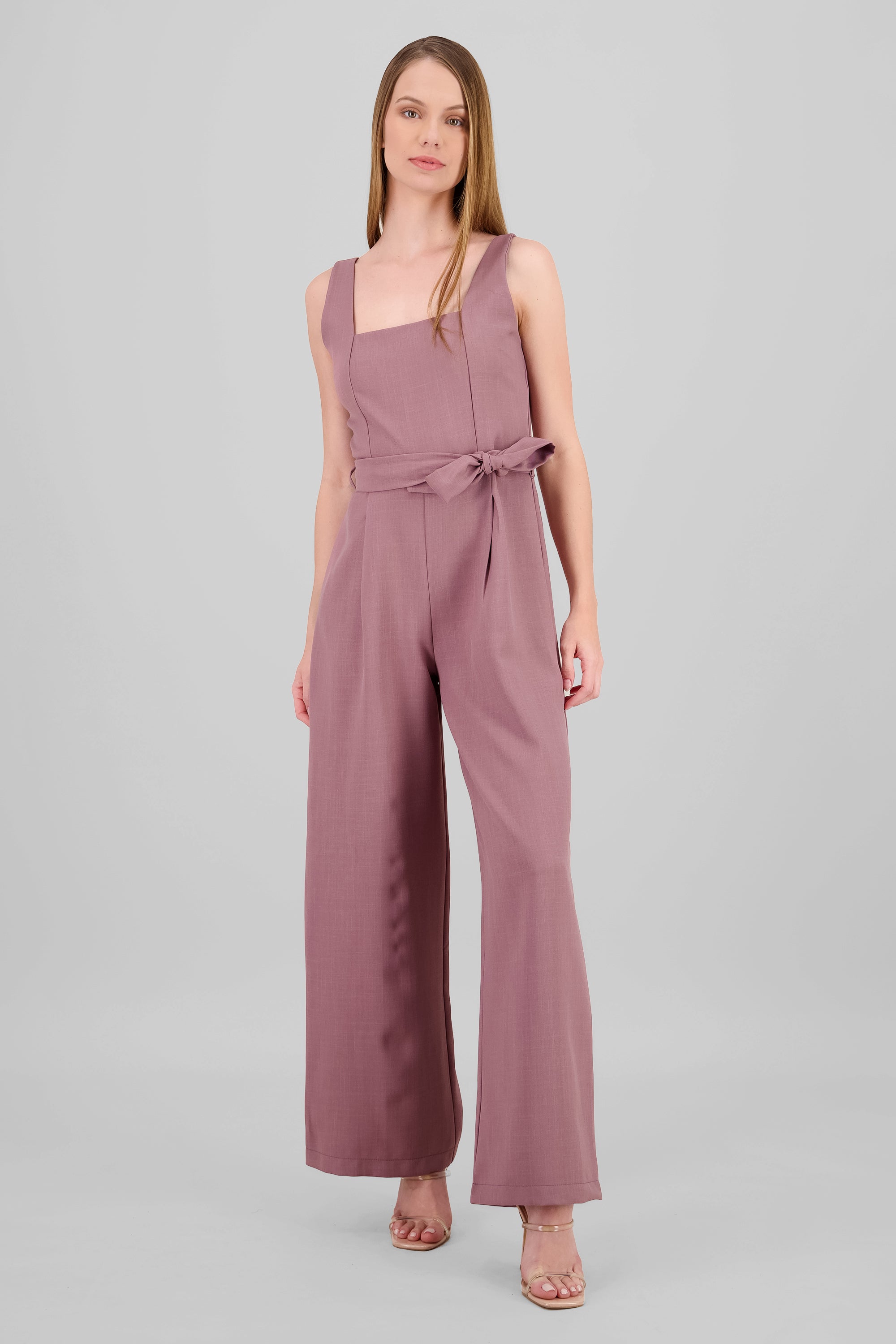 Jumpsuit tirantes detalle cinturon LAVANDA