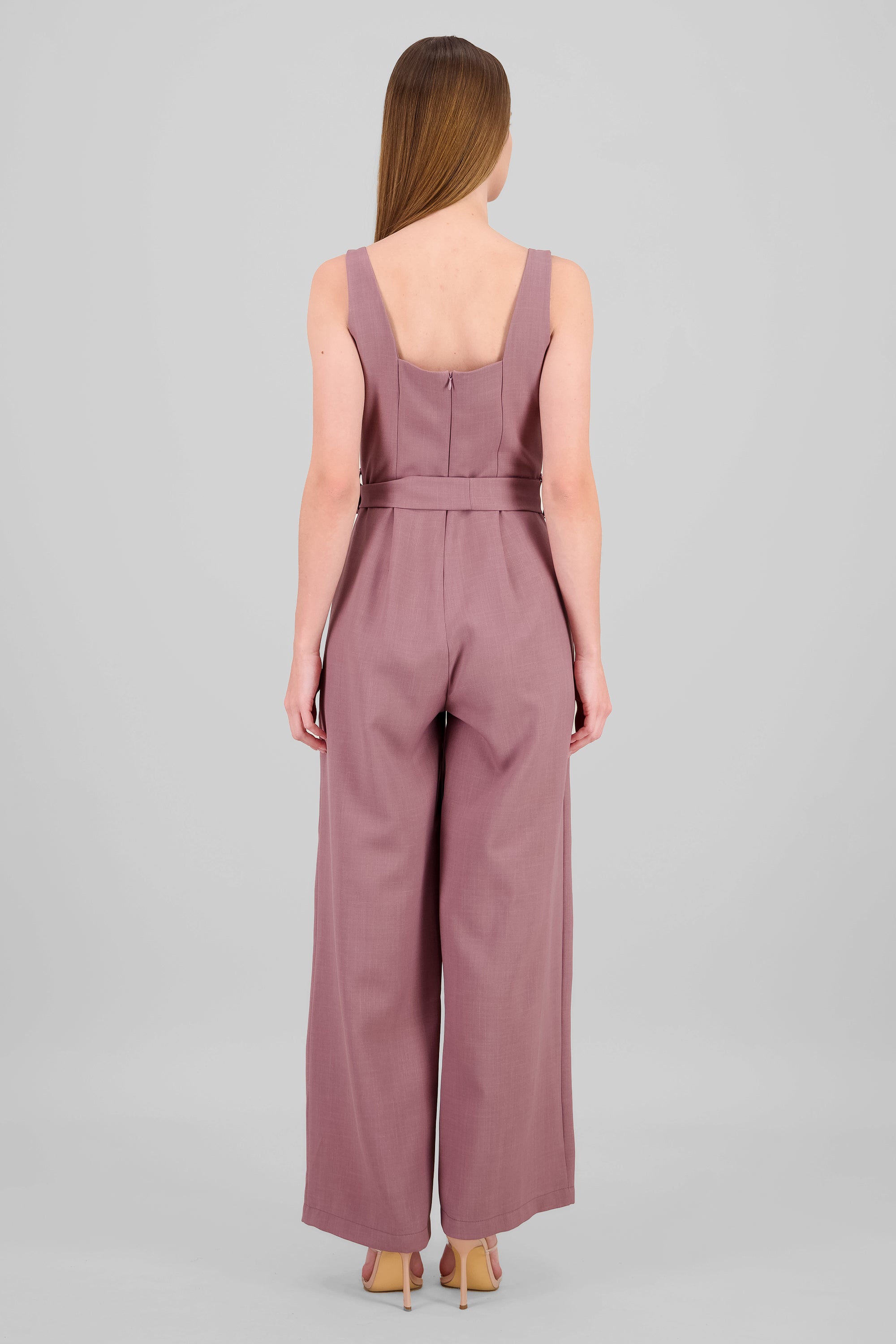 Jumpsuit tirantes detalle cinturon LAVANDA