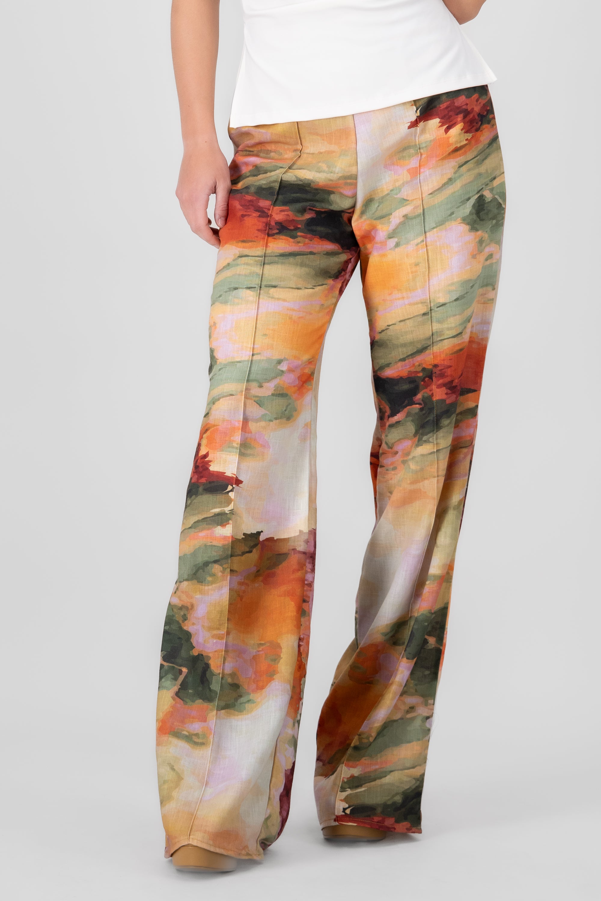 Pantalon pretina ancha estampado aura Hypsters MULTICOLOR OTOÑAL