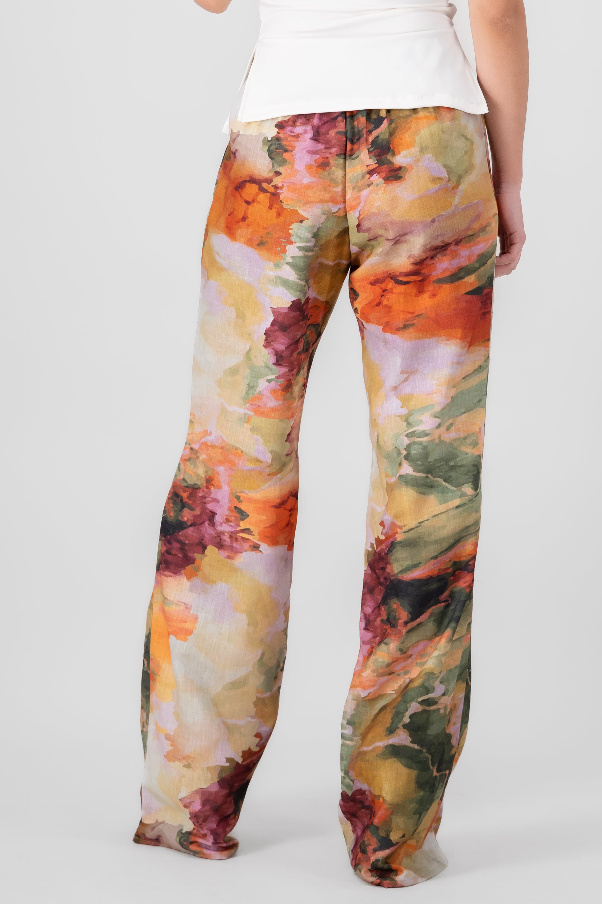 Pantalon pretina ancha estampado aura Hypsters MULTICOLOR OTOÑAL