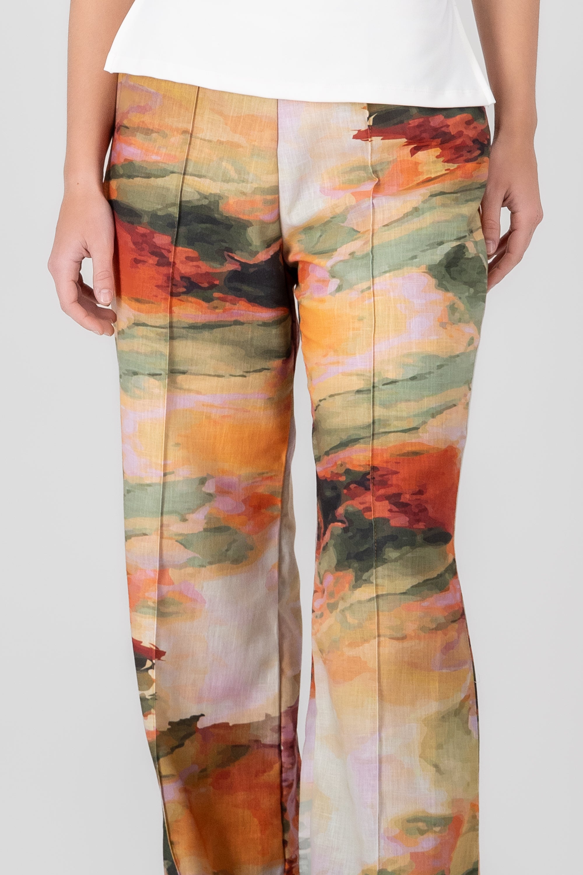 Pantalon pretina ancha estampado aura Hypsters MULTICOLOR OTOÑAL