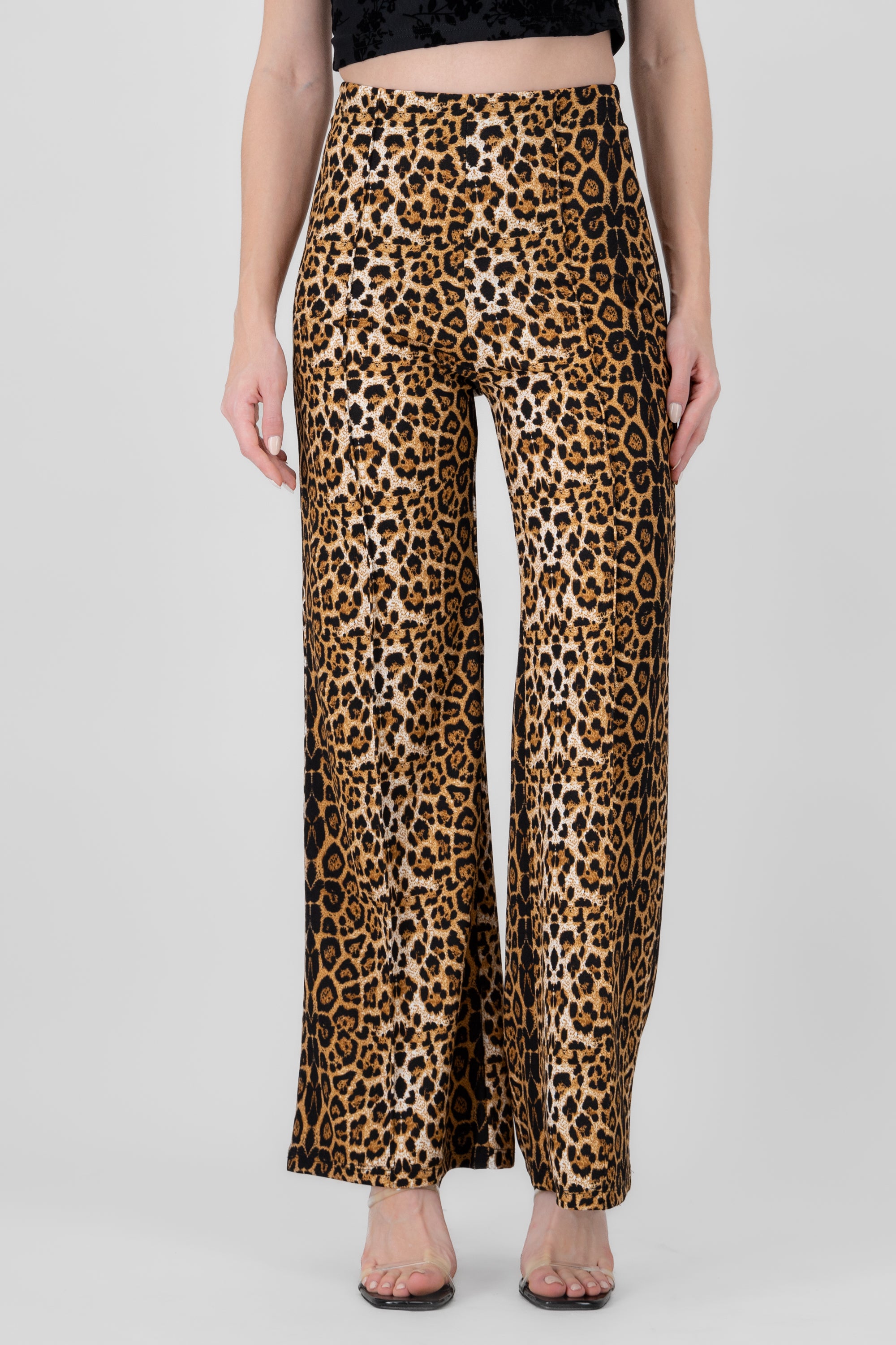 Pantalon amplio animal print CAFE COMBO