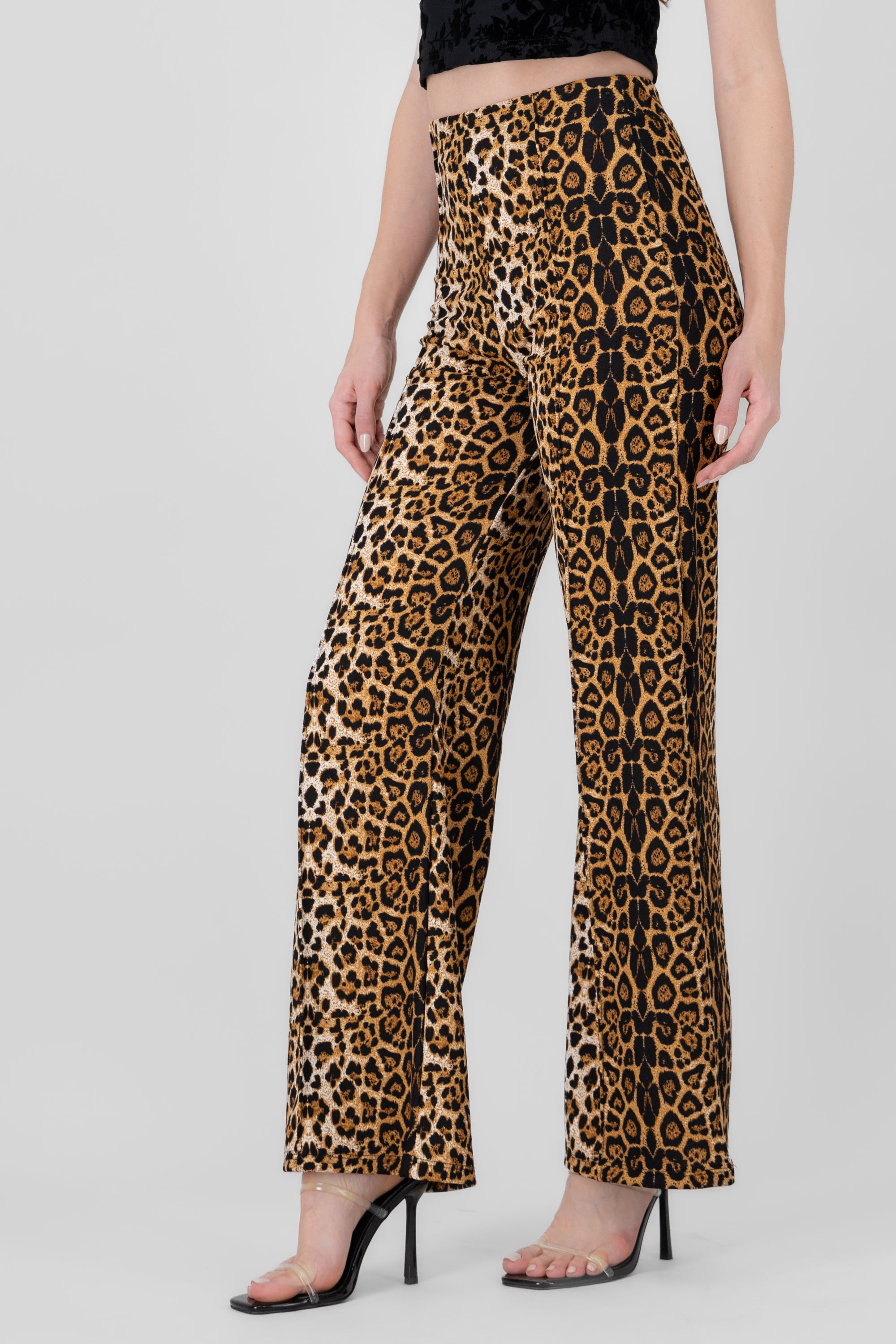 Pantalon amplio animal print CAFE COMBO