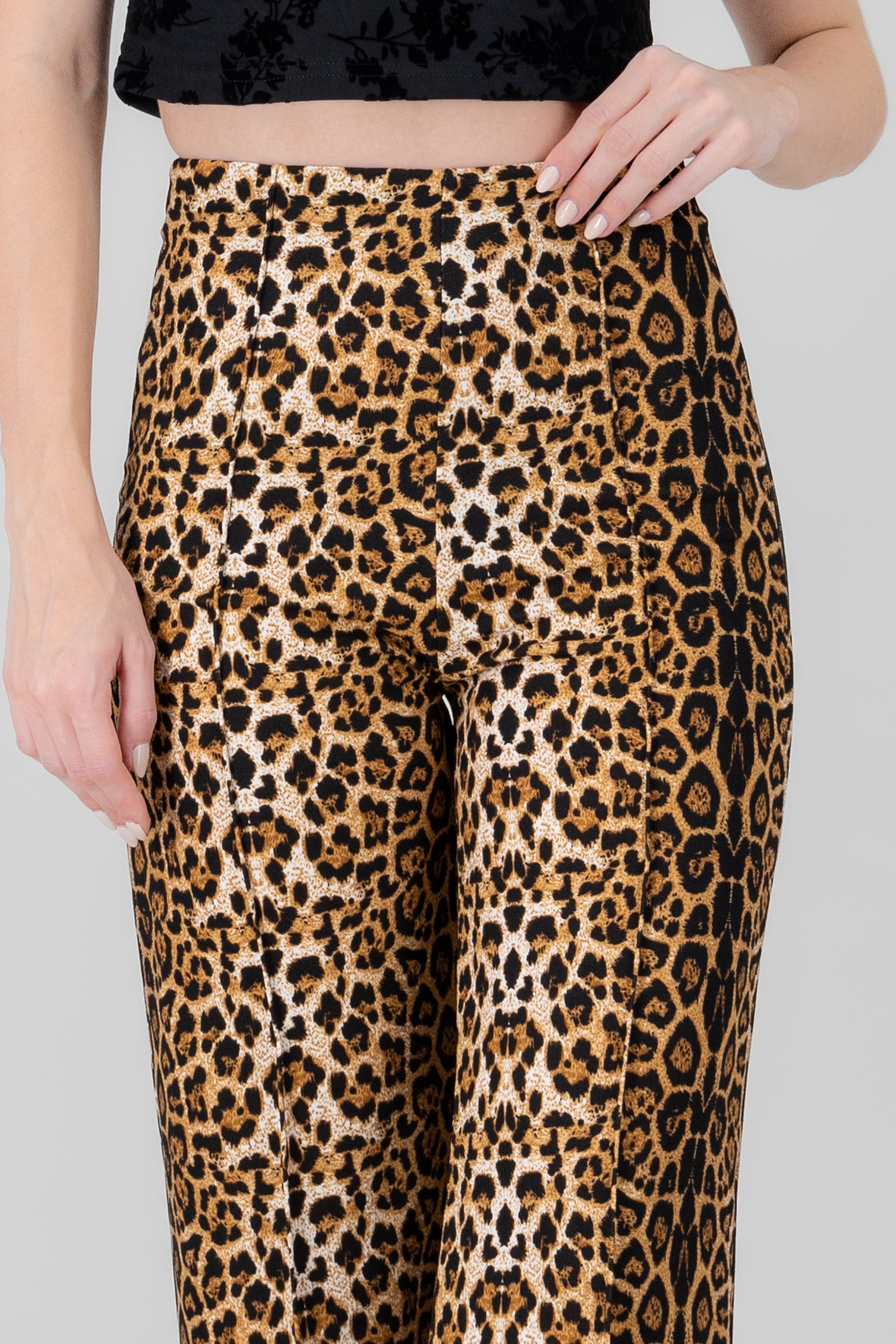 Pantalon amplio animal print CAFE COMBO