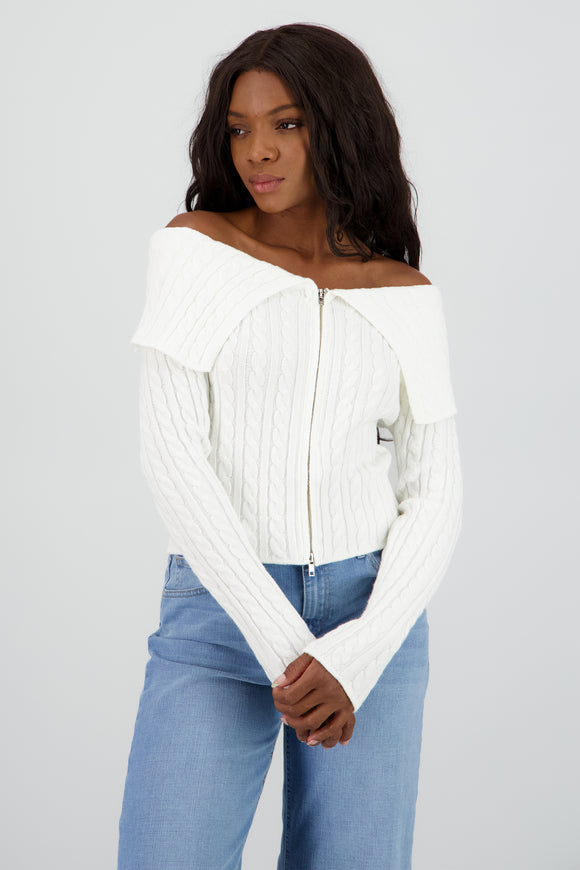 Cardigan hombros caidos sueter
