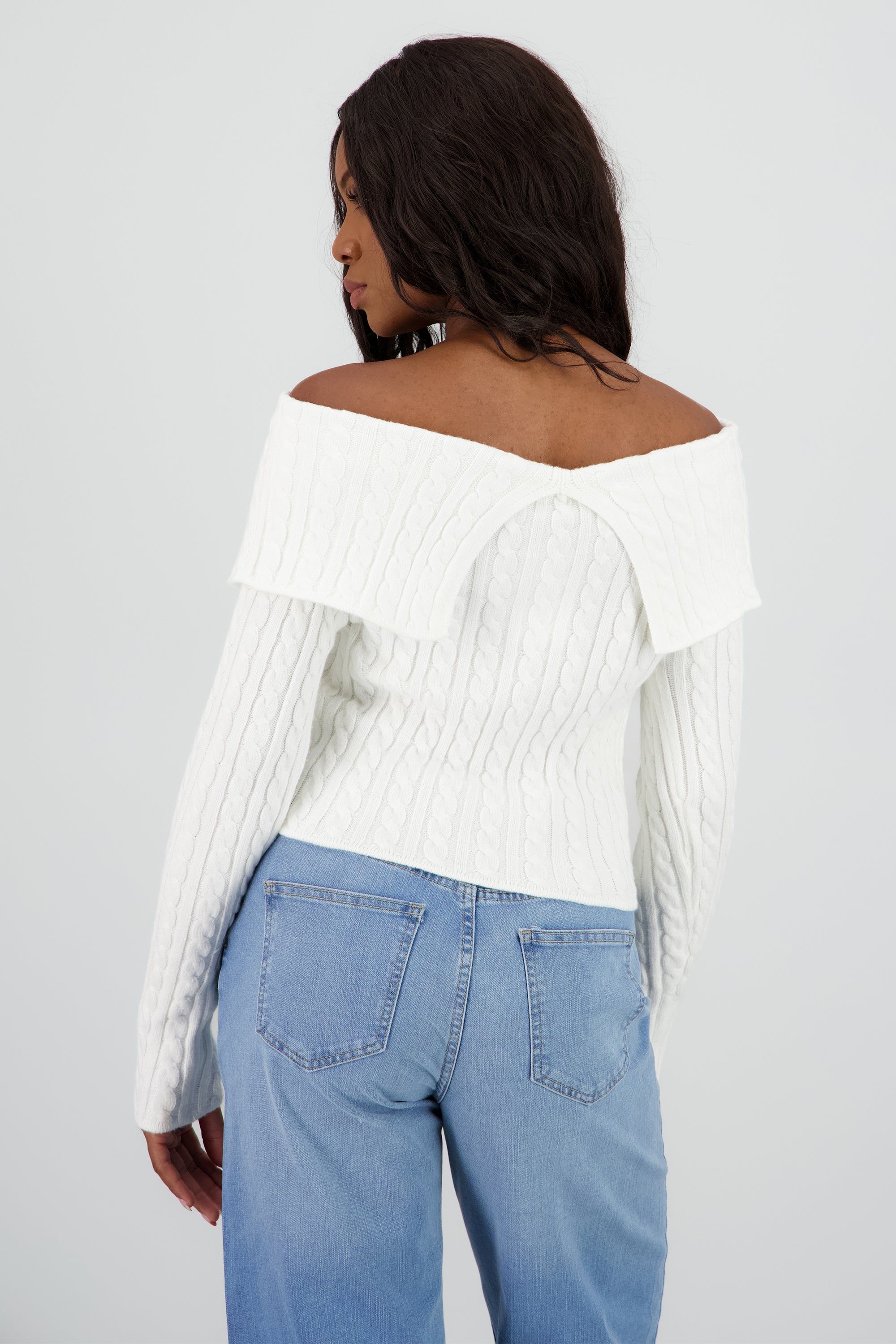 Cardigan hombros caidos sueter