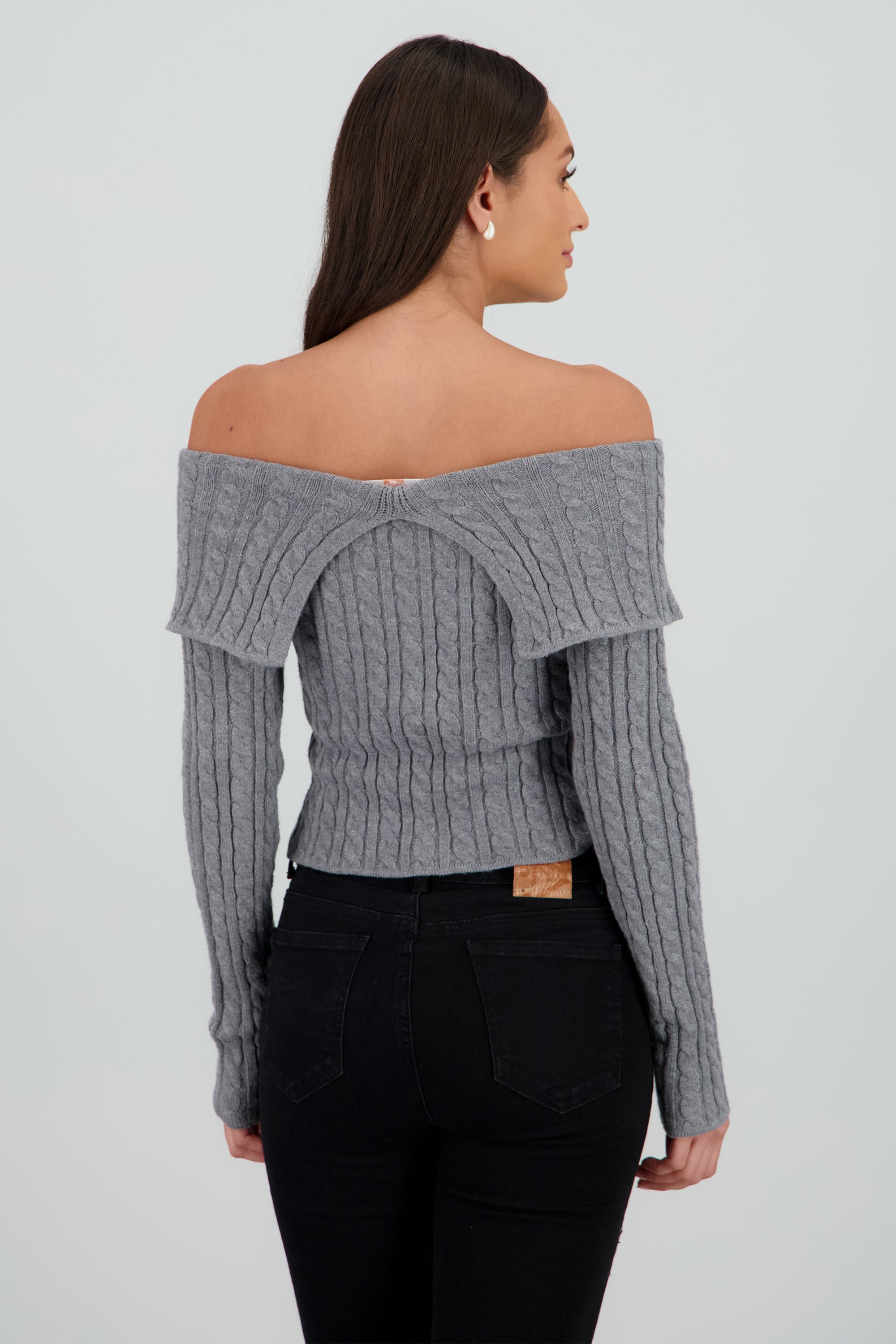 Cardigan hombros caidos sueter