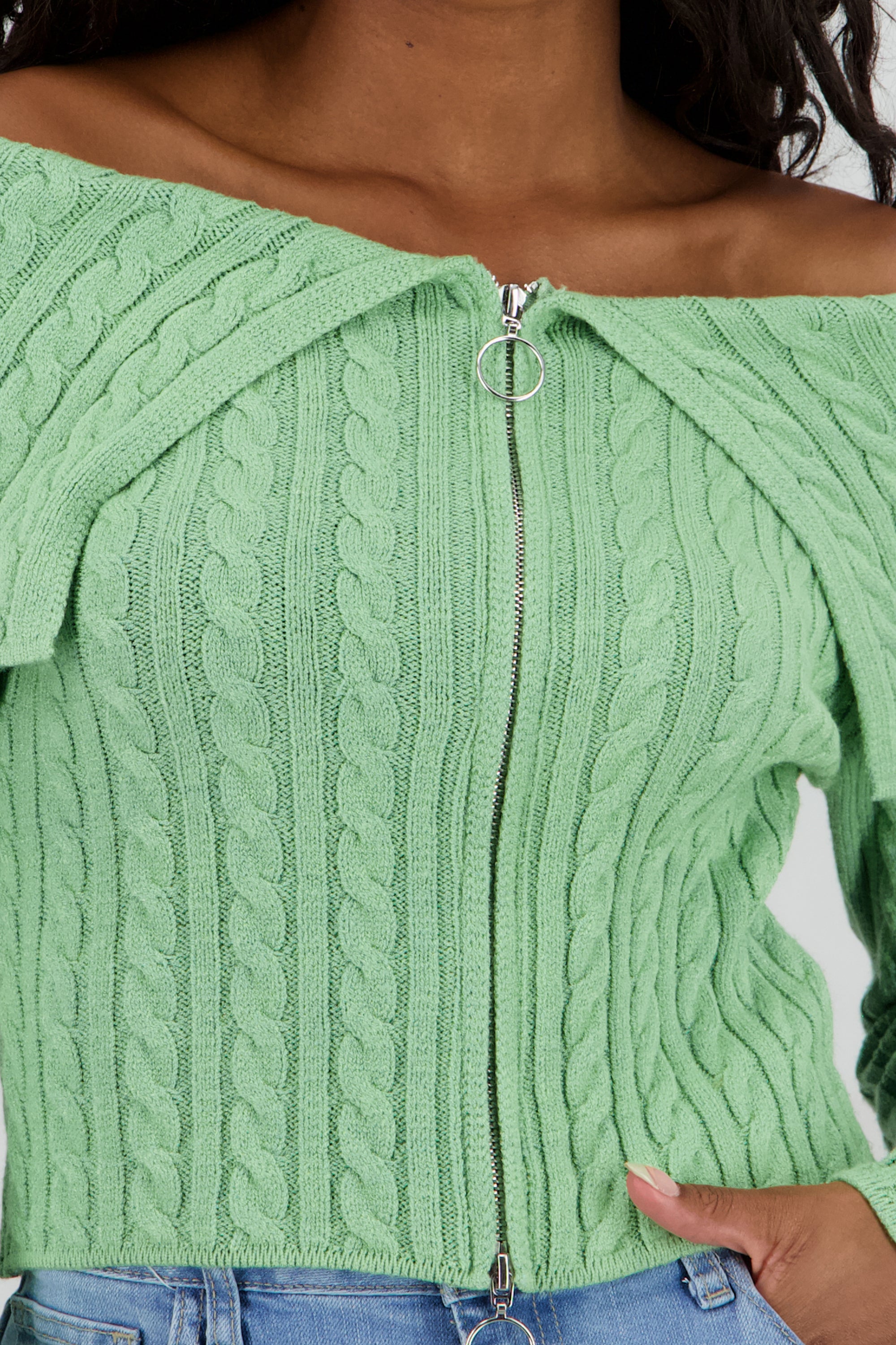 Cardigan hombros caidos sueter SAGE