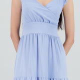 Vestido maxi con olanes