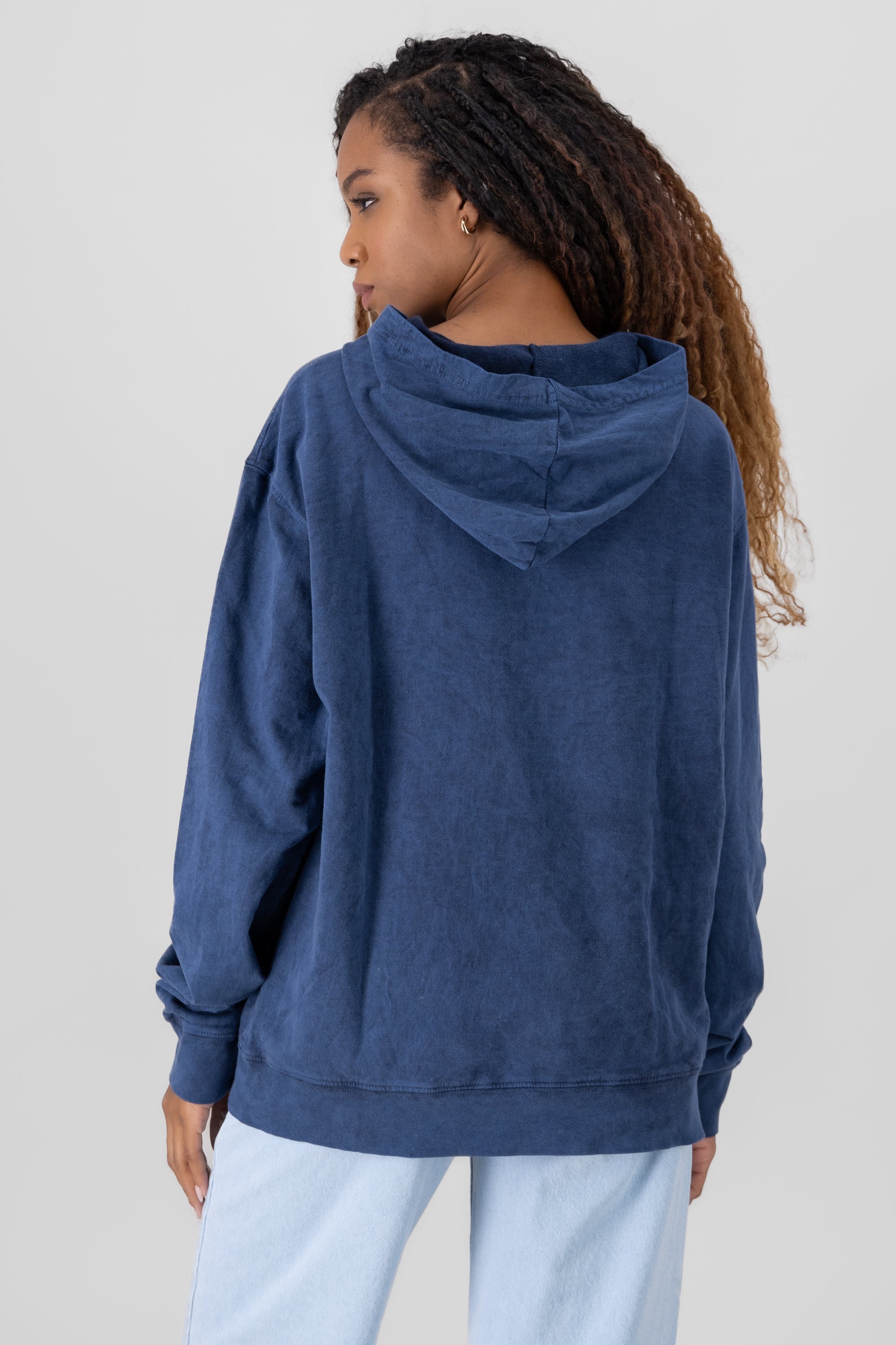 Sudadera efecto desgaste INDIGO