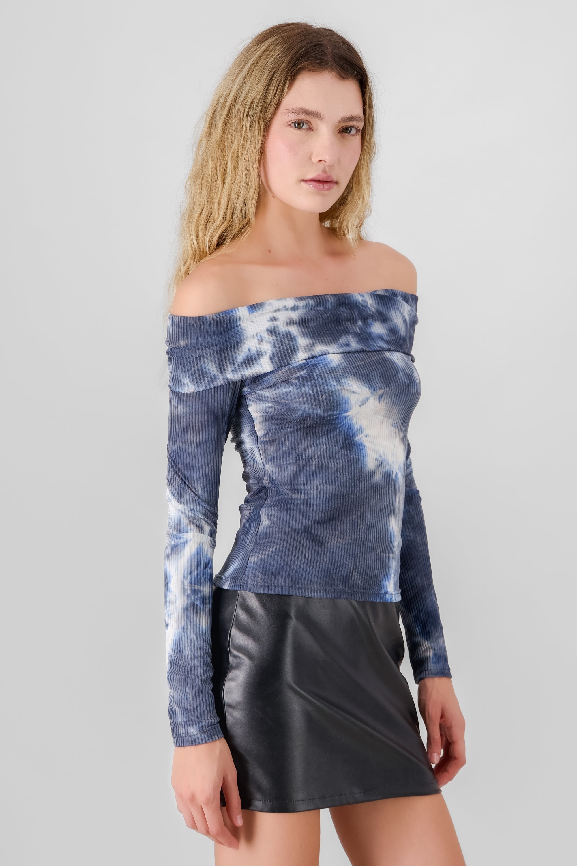 Top off shoulder degradado AZUL REY COMBO