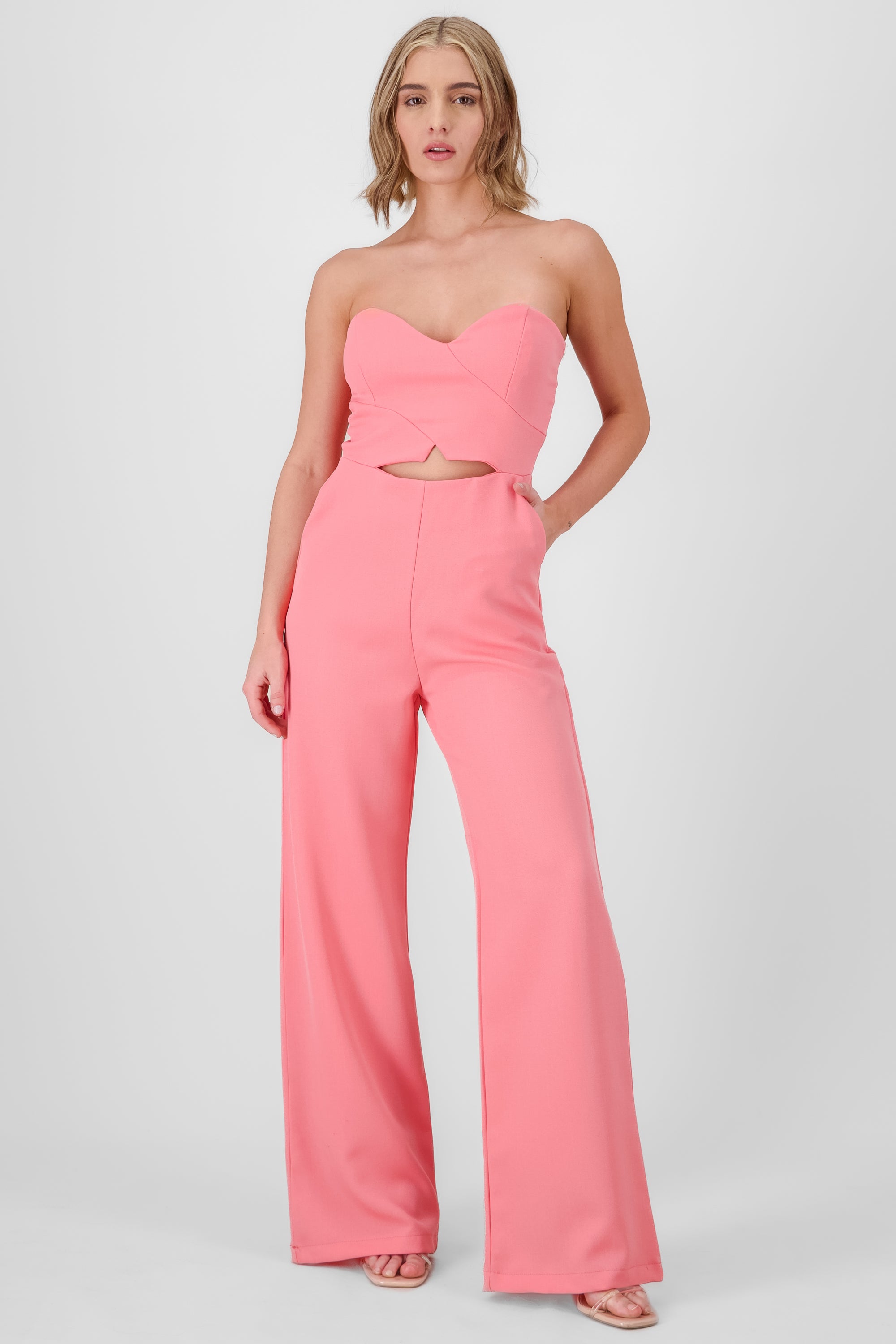 Jumpsuit strapless cierre espalda ROSA