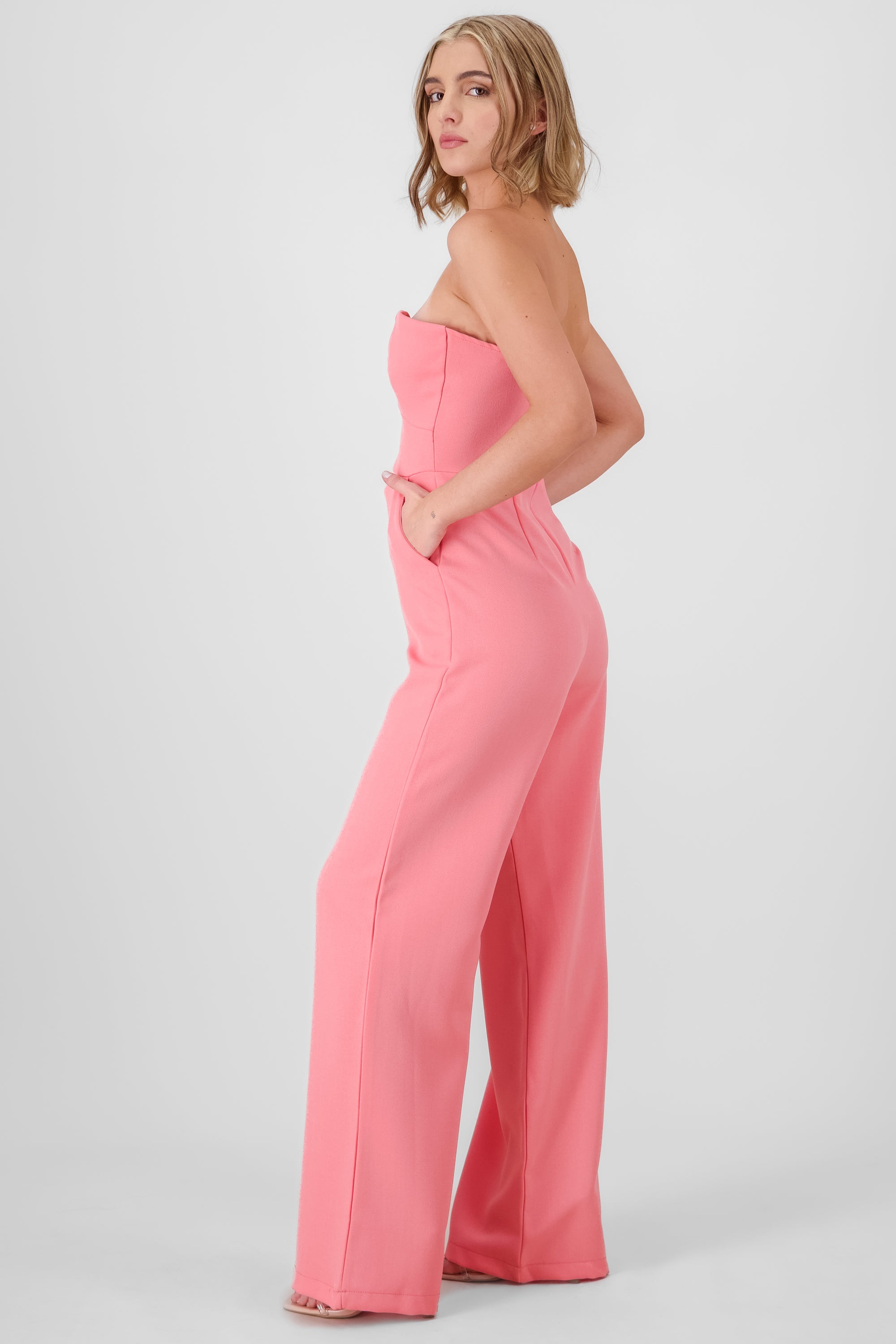 Jumpsuit strapless cierre espalda ROSA